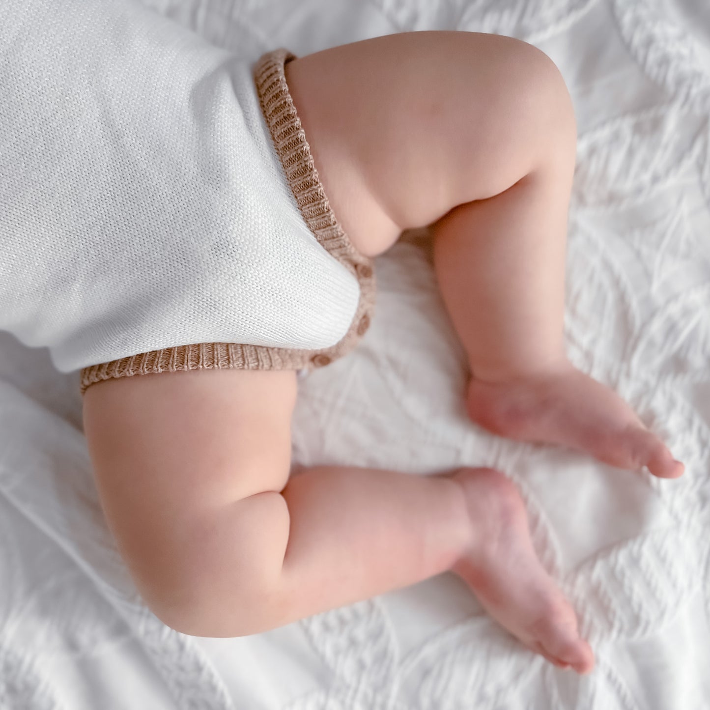 Toffee Stripe Knit Romper