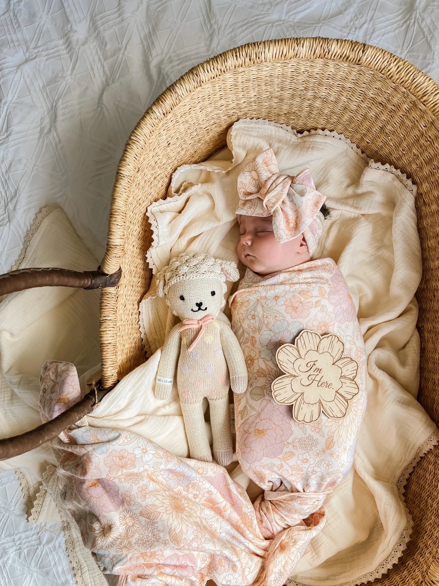 Jersey Swaddle Set - Pastel Bloom