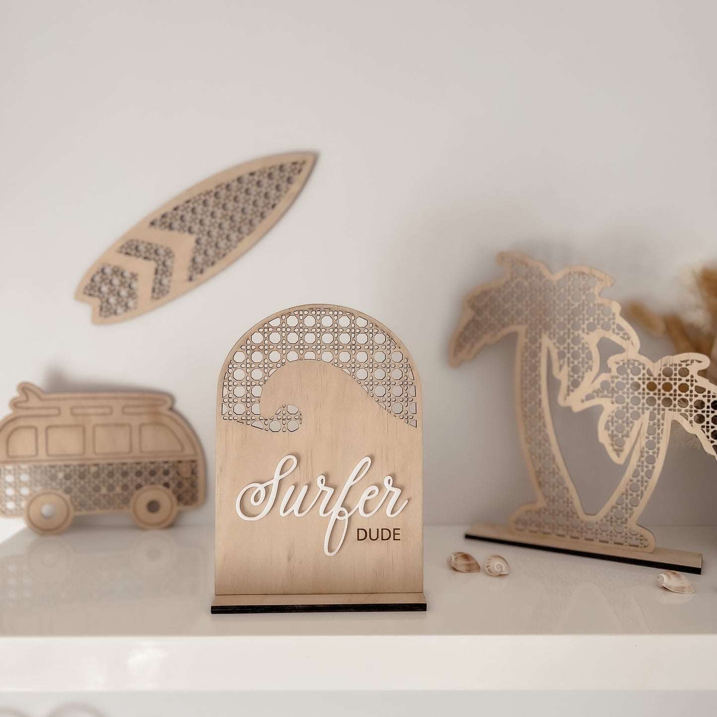 Wooden Rattan Look Decors - Kombi Van