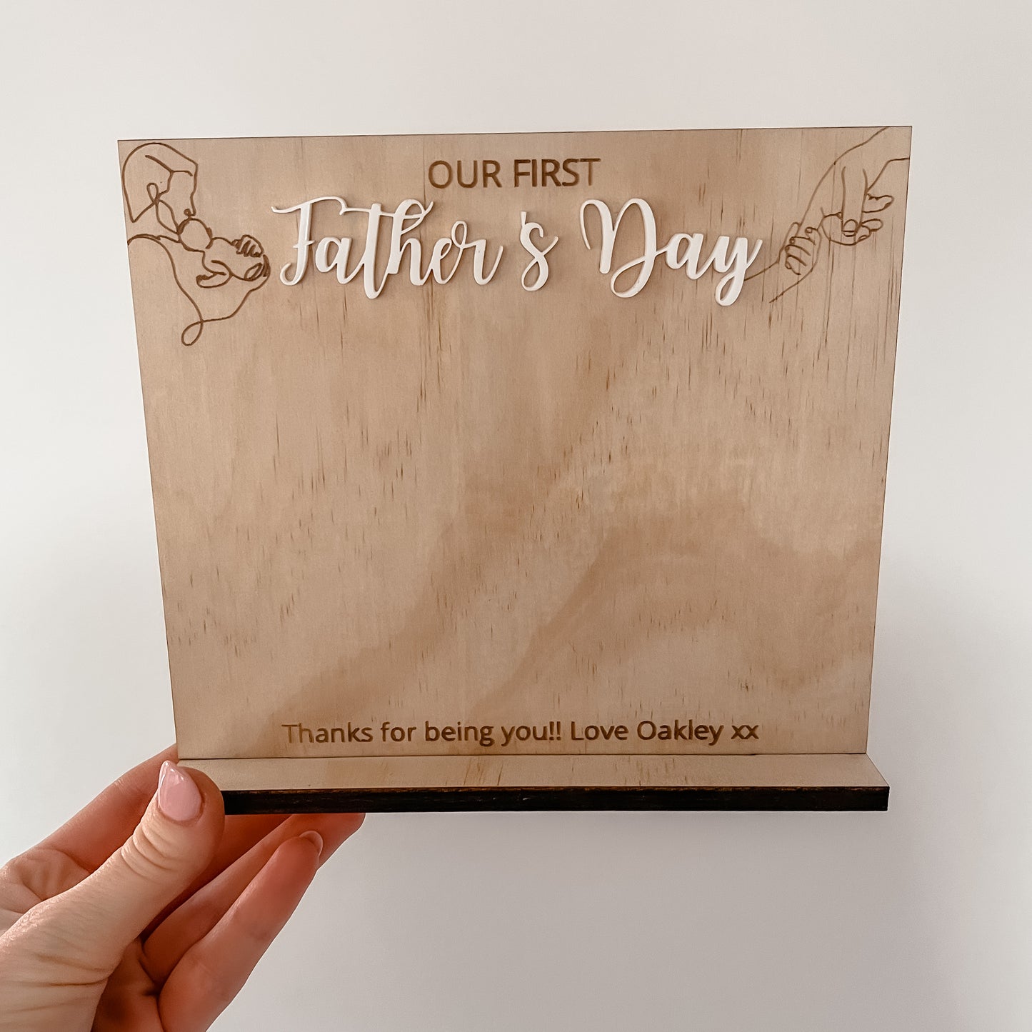 Wooden Father's Day Frame w/ stand *OPTIONS/PERSONALISE