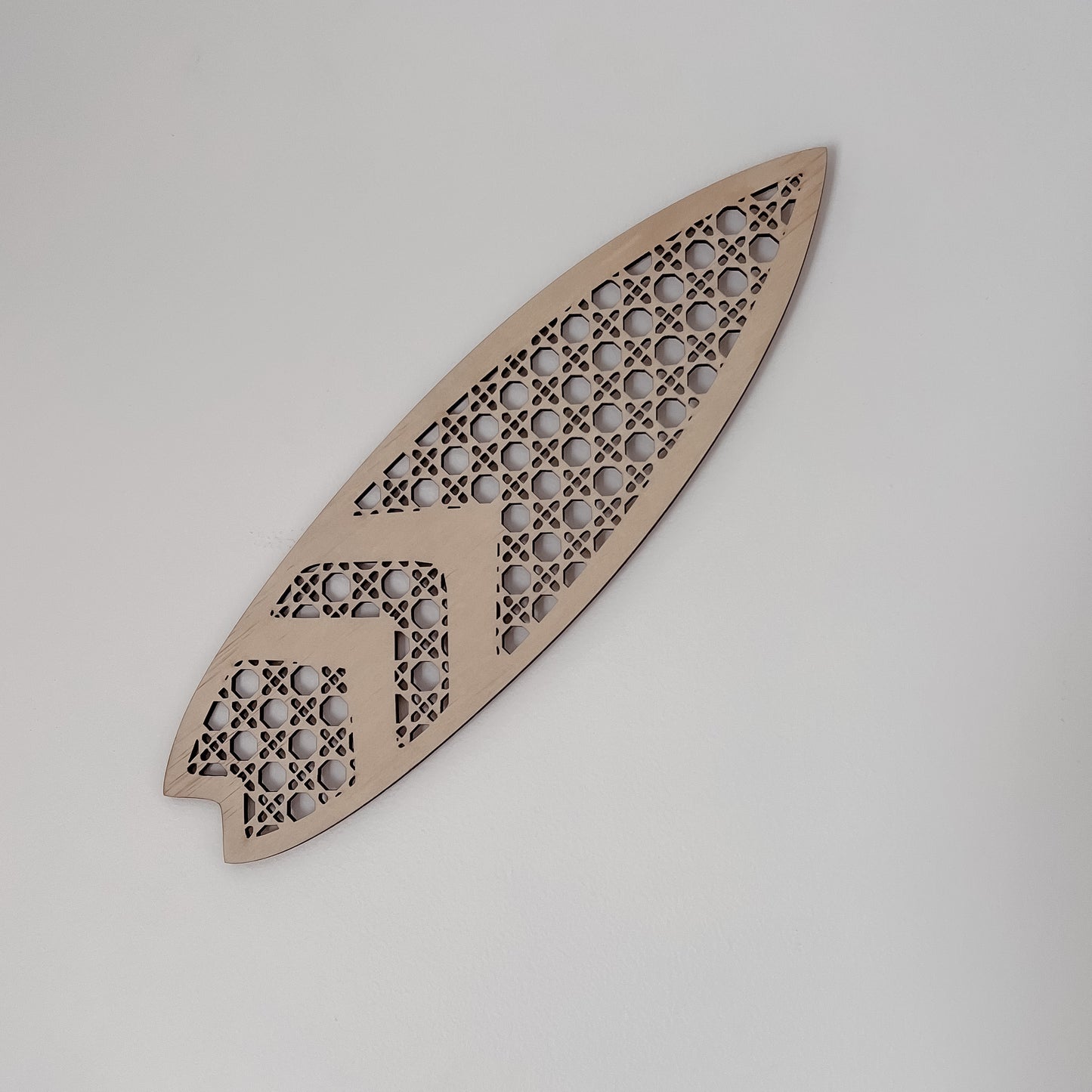 Wooden Rattan Look Surfboard