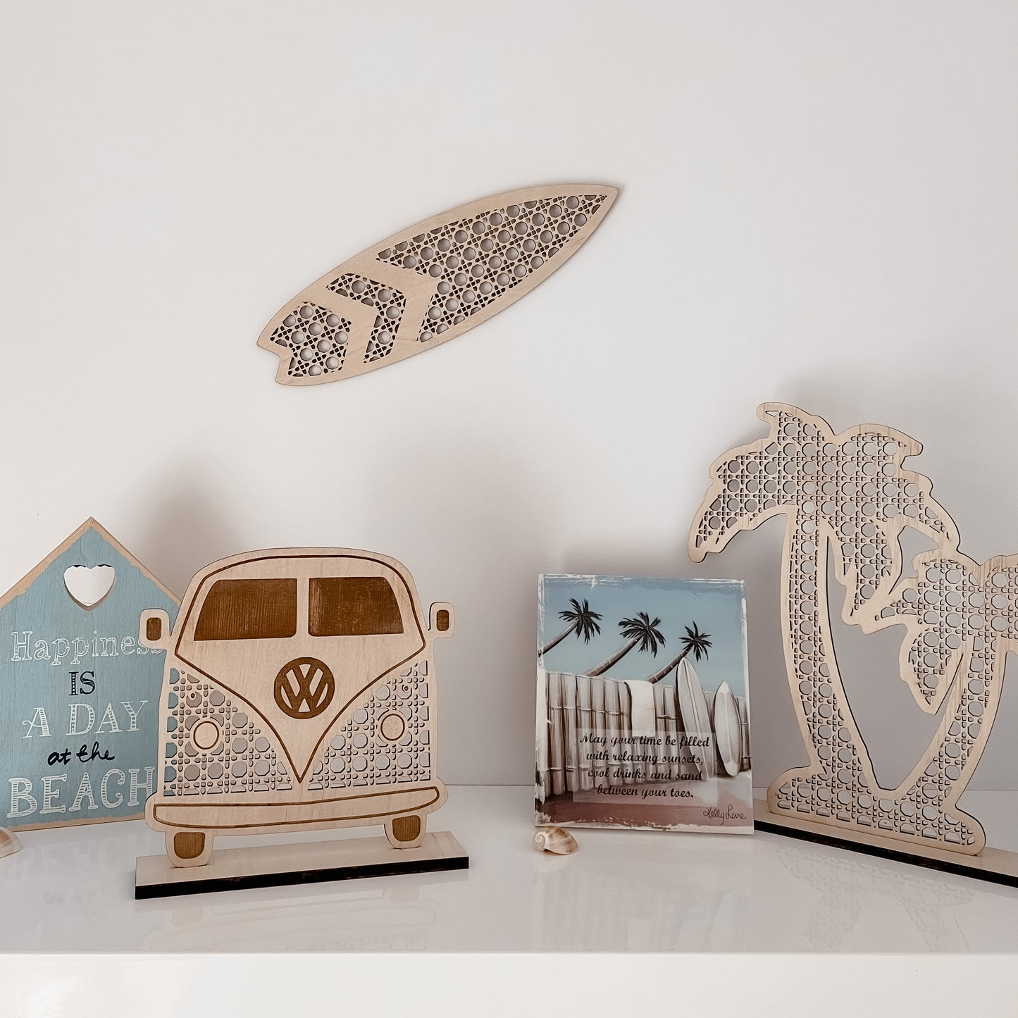 Wooden Rattan Look Kombi Van