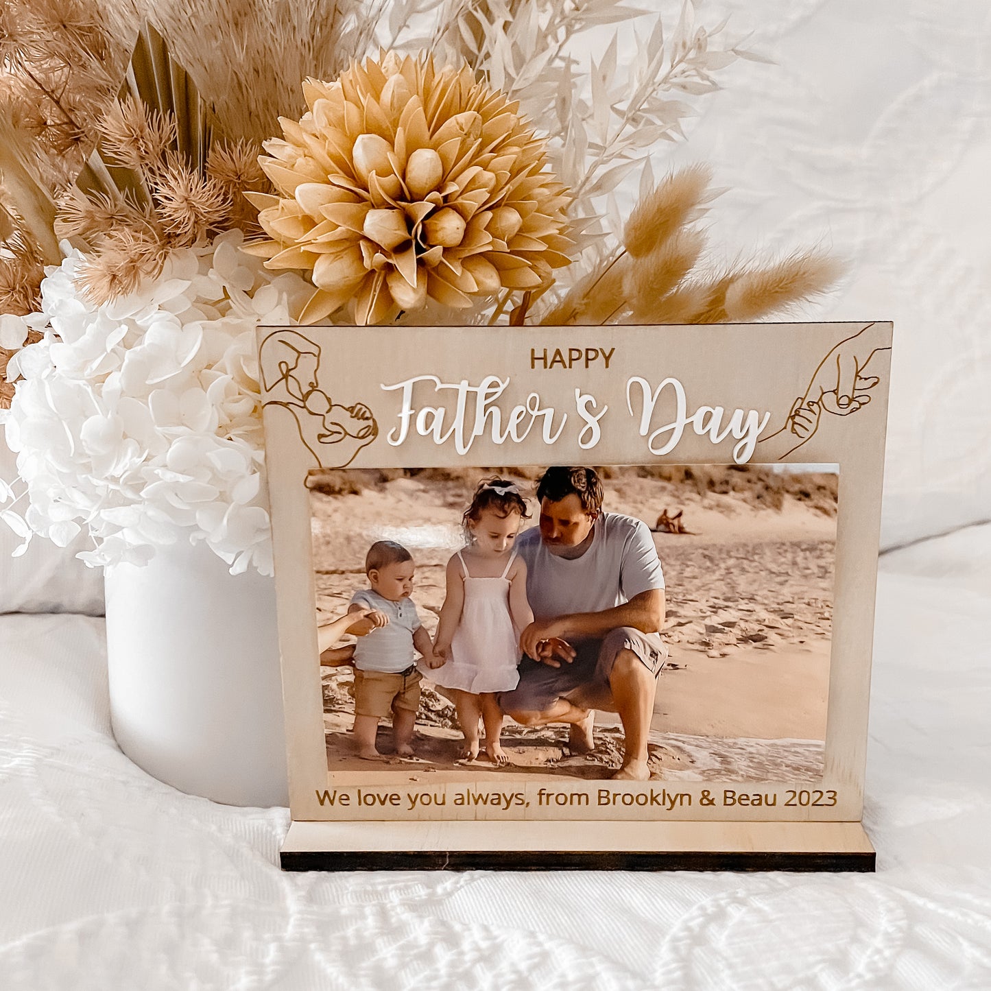 Wooden Father's Day Frame w/ stand *OPTIONS/PERSONALISE