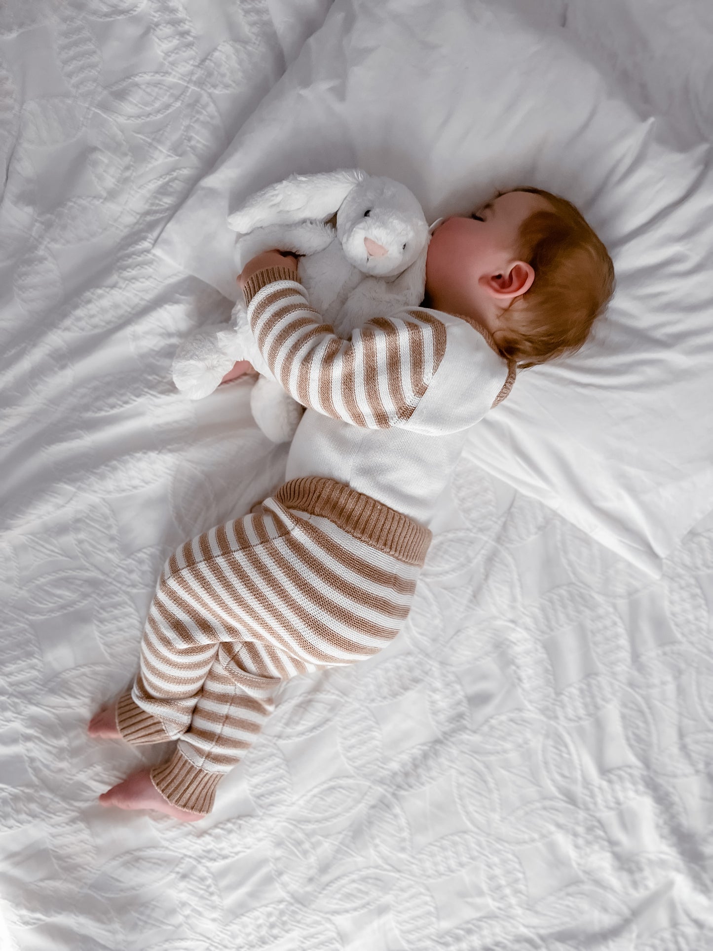 Toffee Stripe Knit Romper