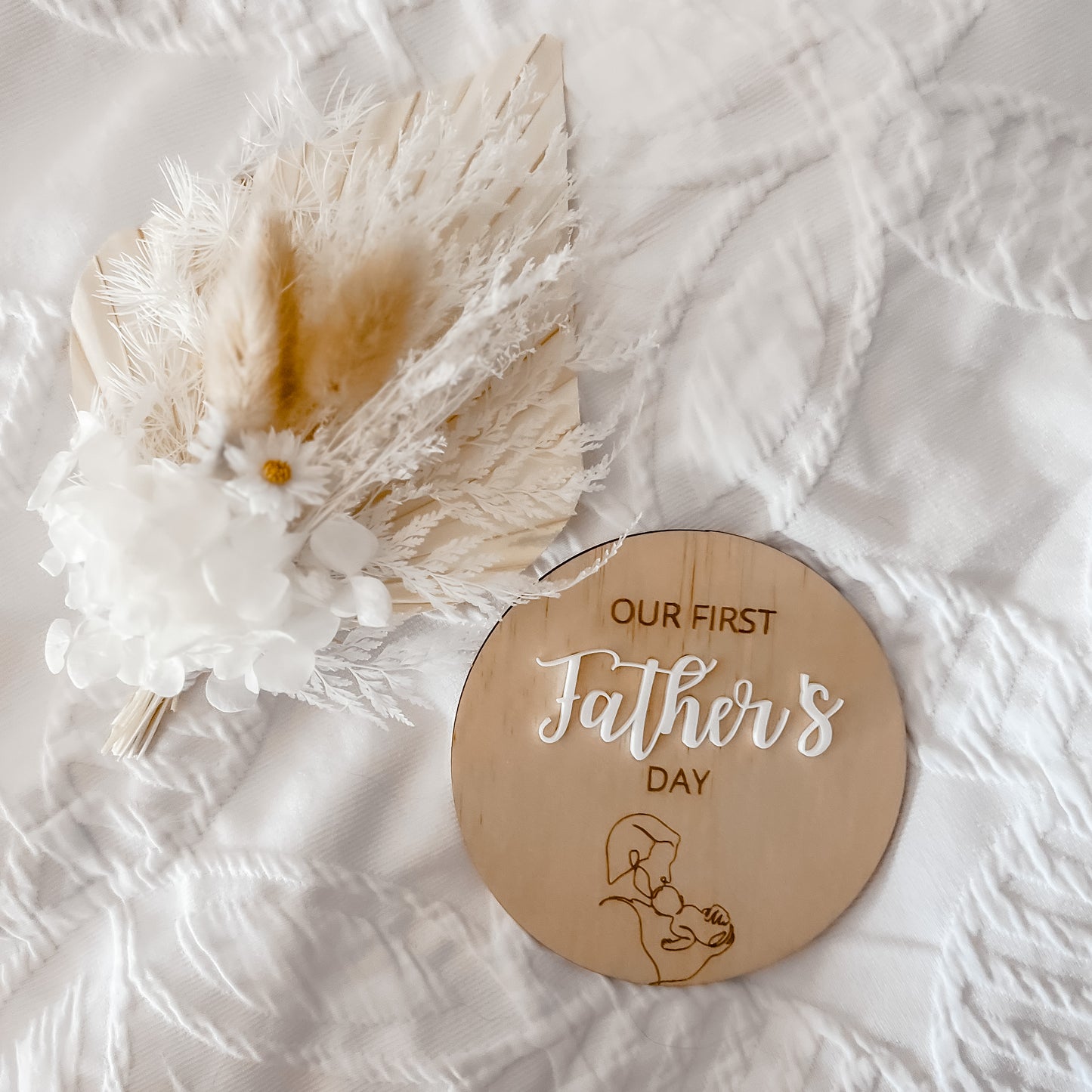 Wooden "First Father's Day" Plaque