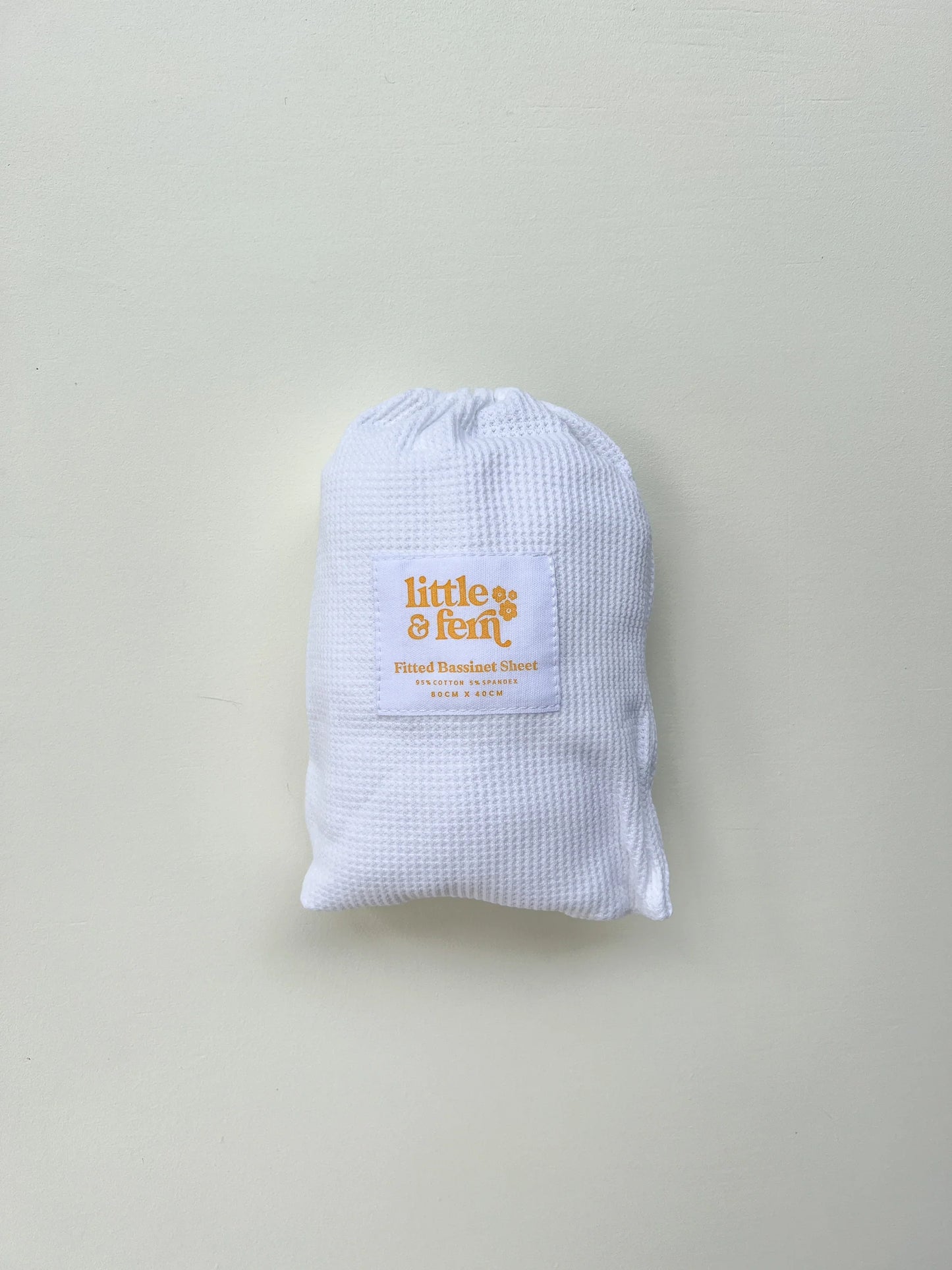 Bassinet Sheet - Waffle Milk