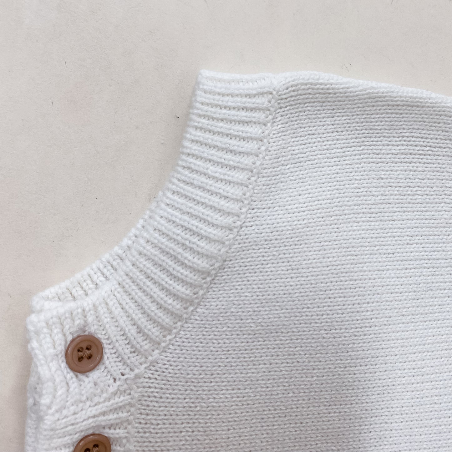 Knit Bunny Romper - Marshmallow