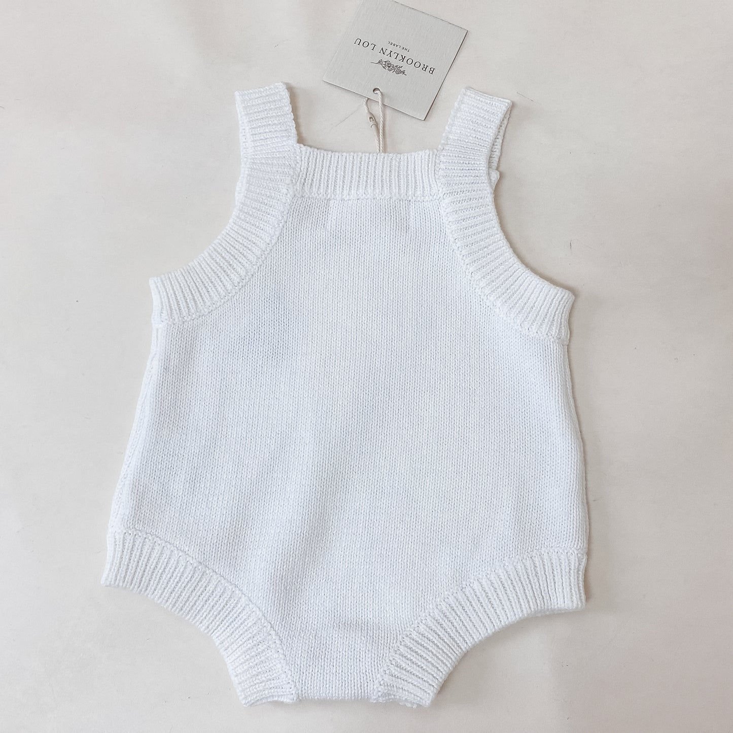 Knit Bunny Romper - Marshmallow