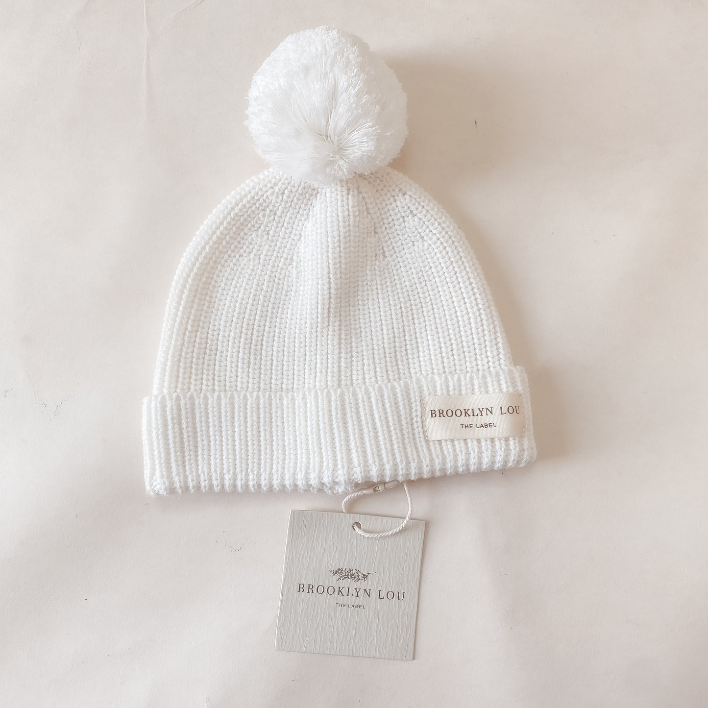 Knit Beanie - White Marshmallow