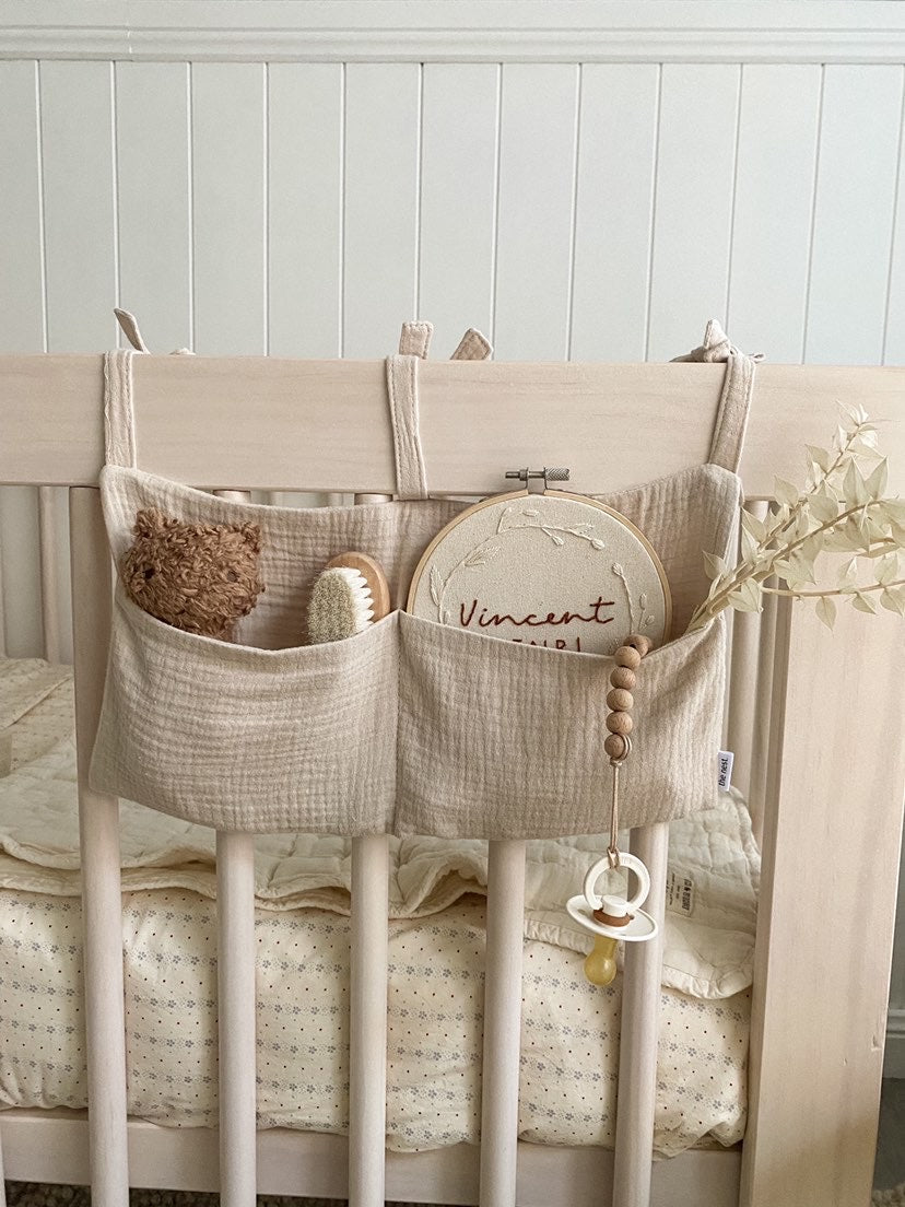 Cot Storage Pocket - Mushroom