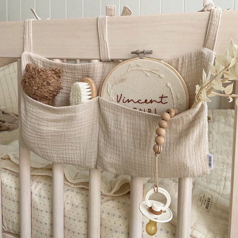 Cot Storage Pocket - Mushroom
