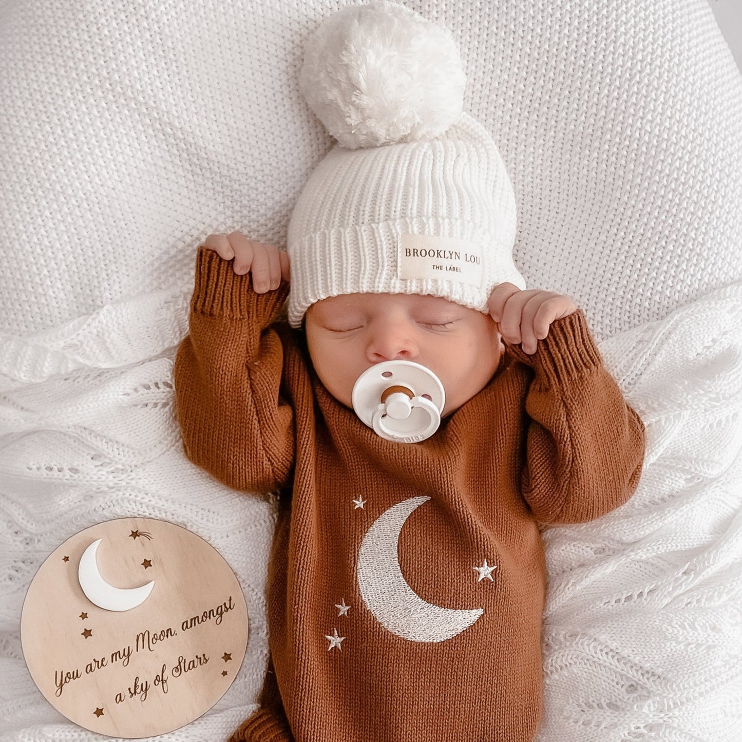 Knit Beanie - White Marshmallow
