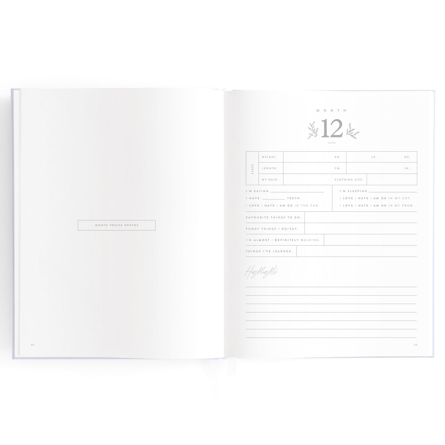 Baby Book - Powder Blue