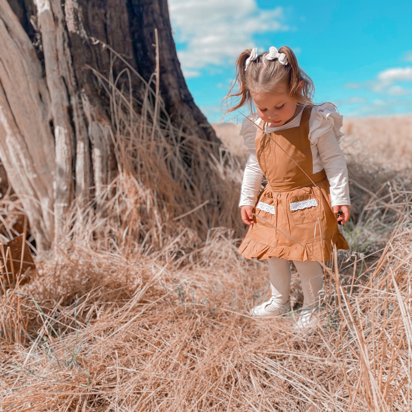 Blakely Pinafore - Hazelnut