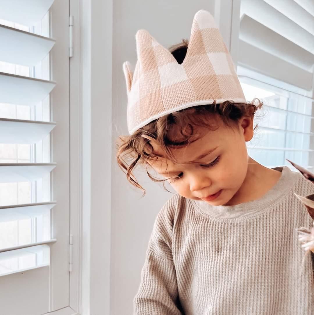 Knit Gingham Crown