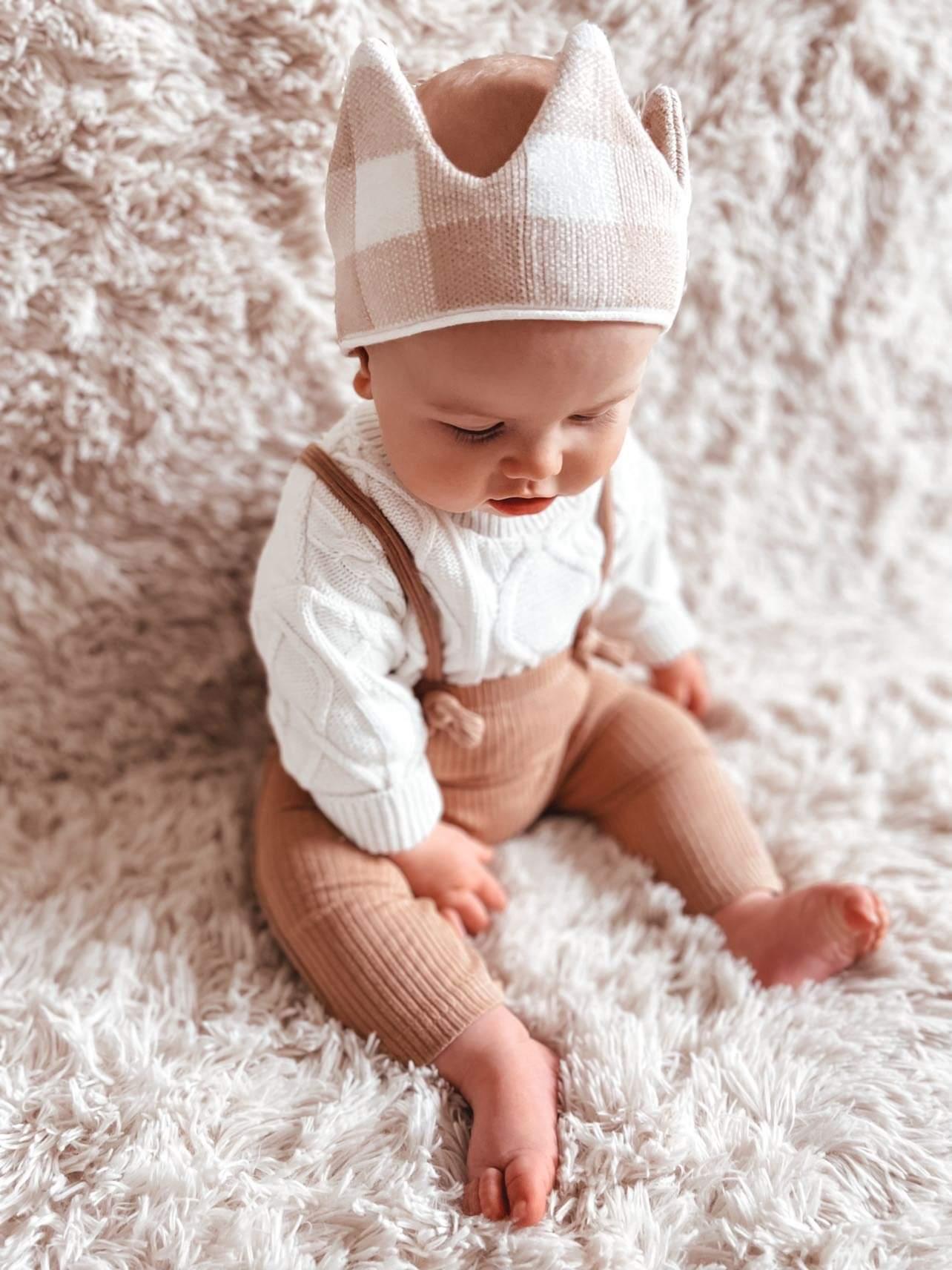 Knit Gingham Crown