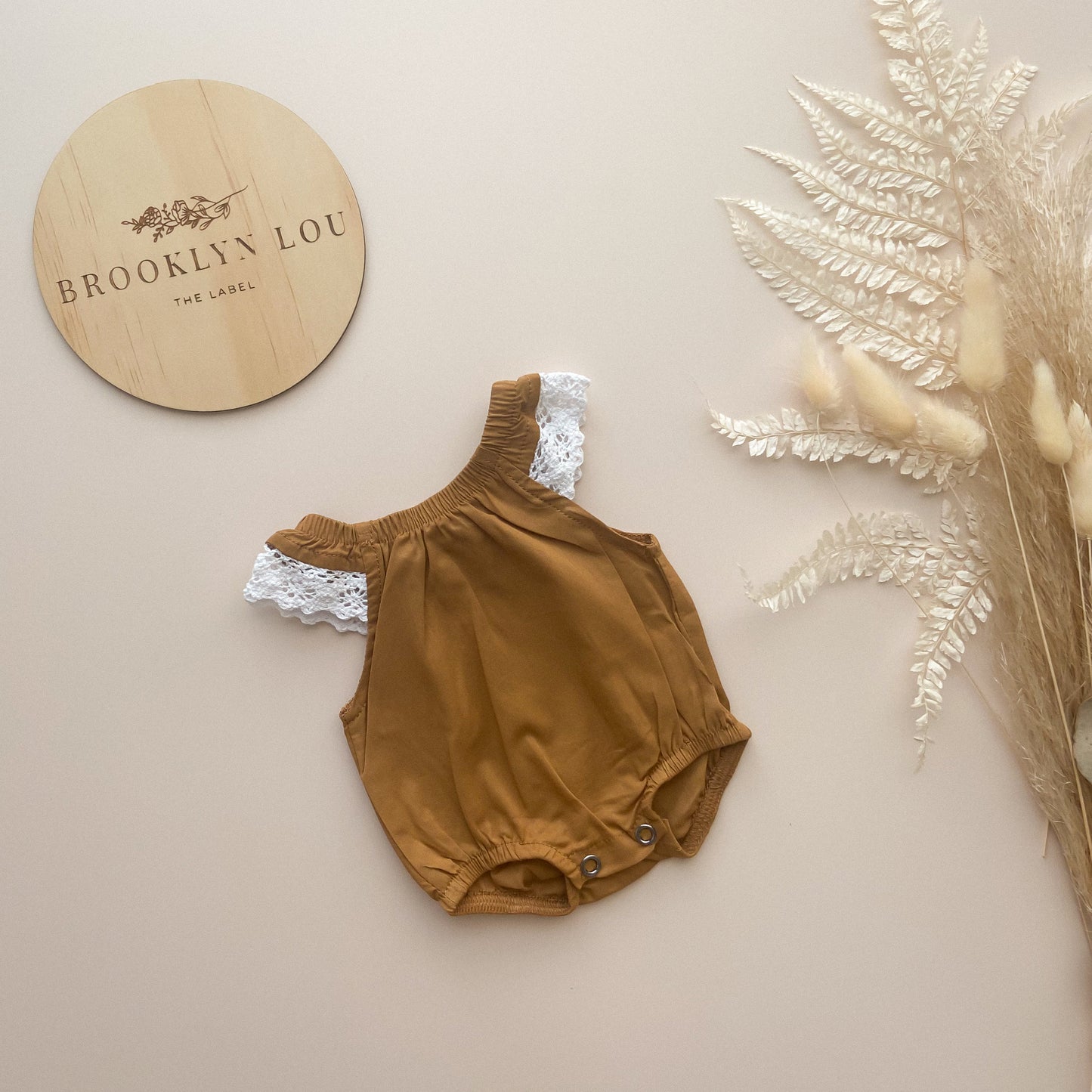 Doll Romper - Hazelnut