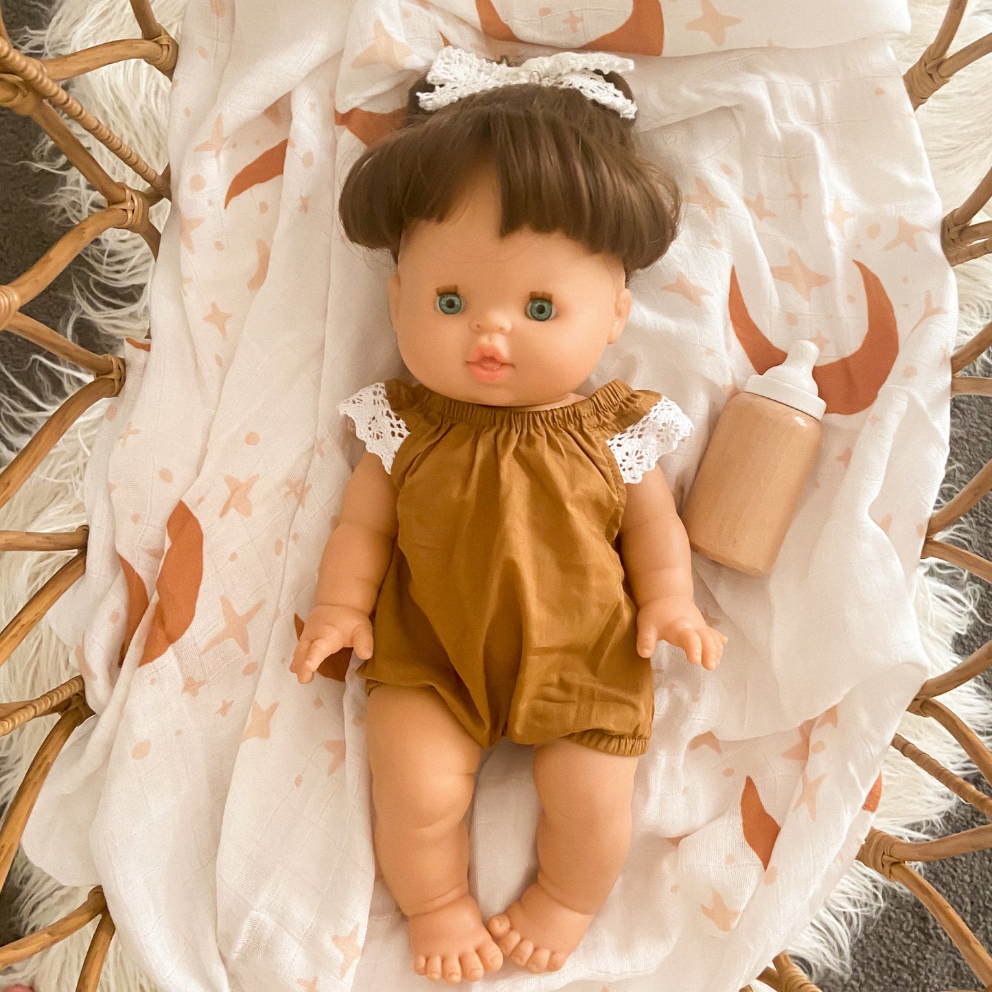Doll Romper - Hazelnut