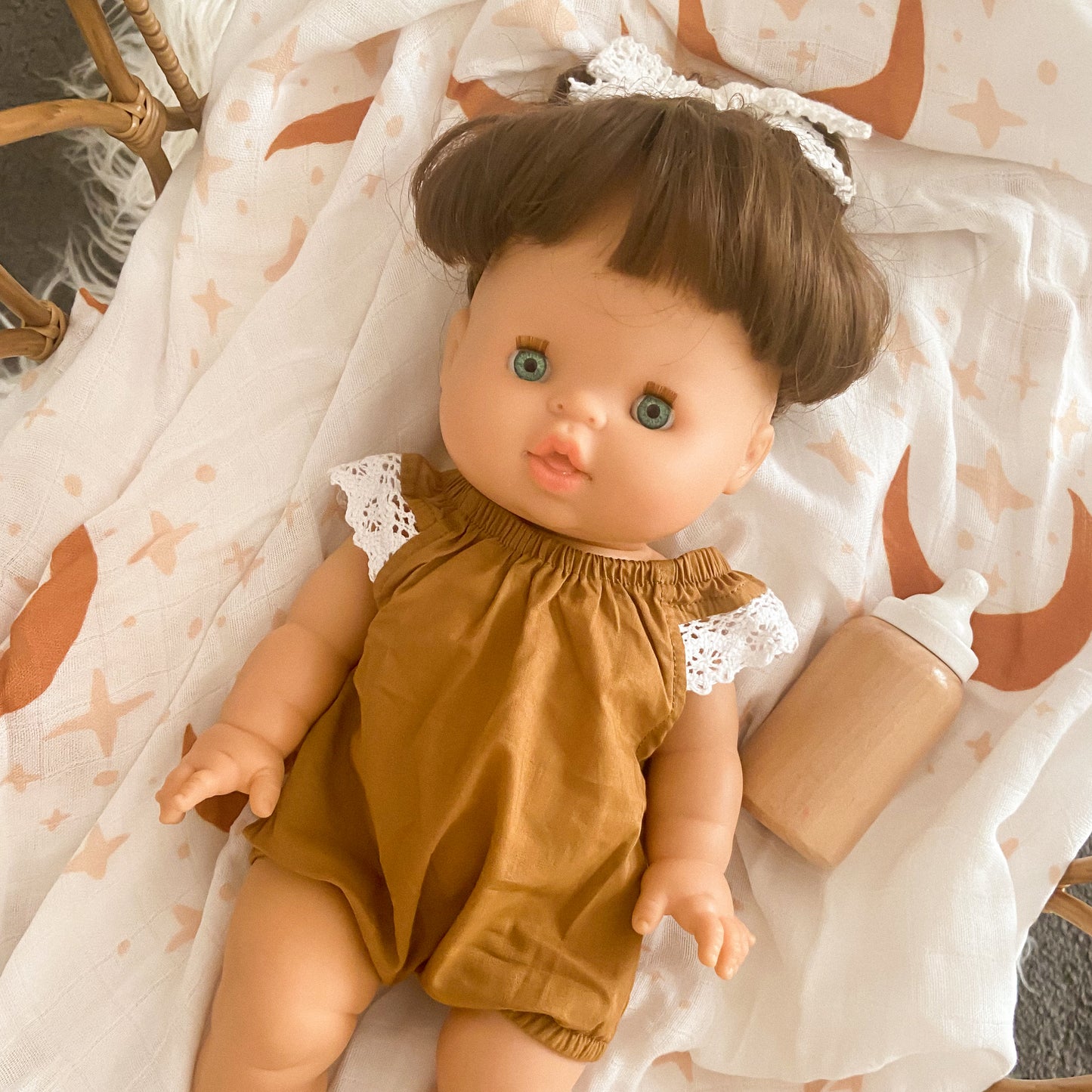 Doll Romper - Hazelnut