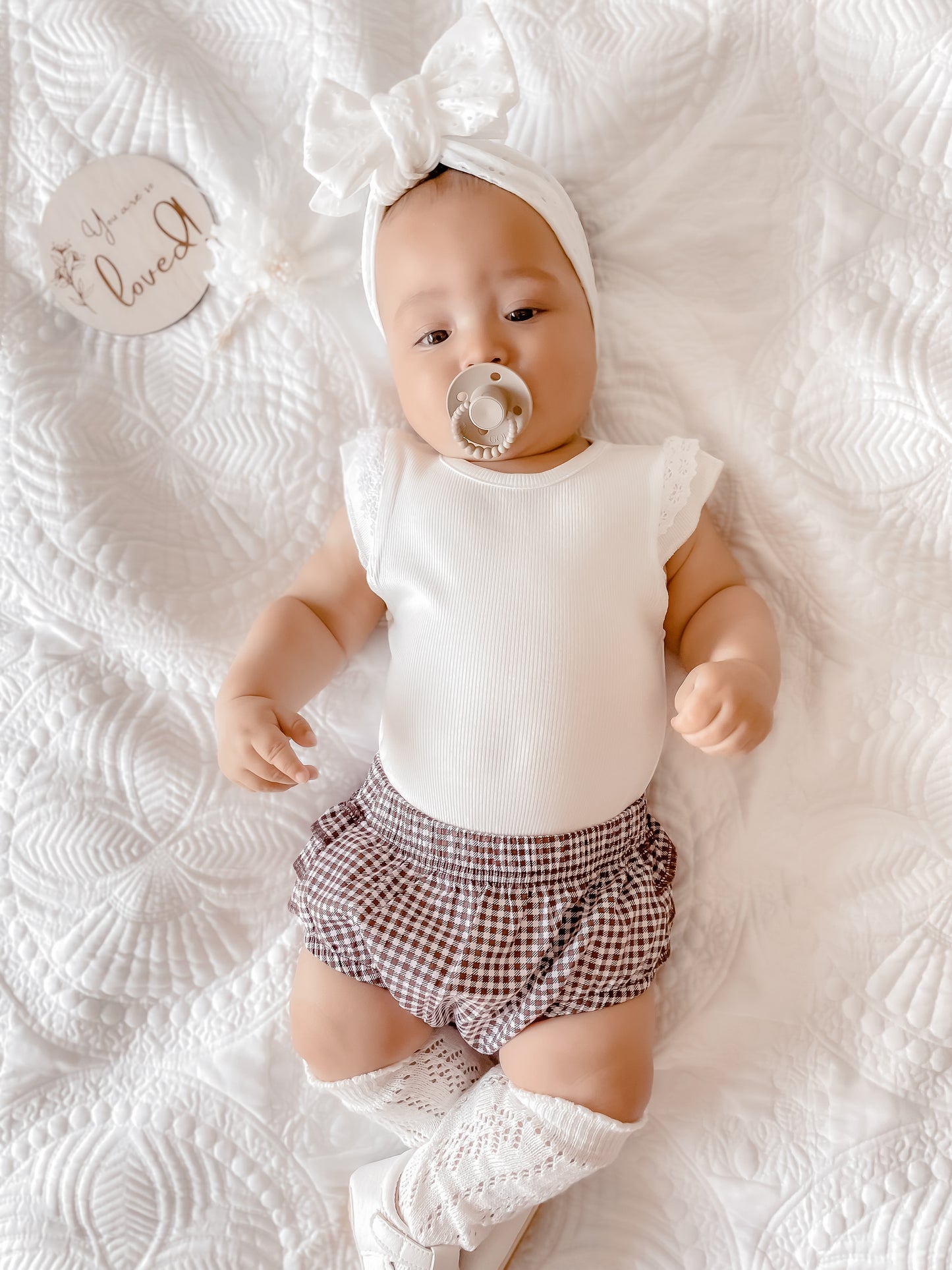 Ruffle Bloomers - Chocolate Gingham