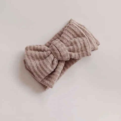 Oversized Topknot - Tan Waffle