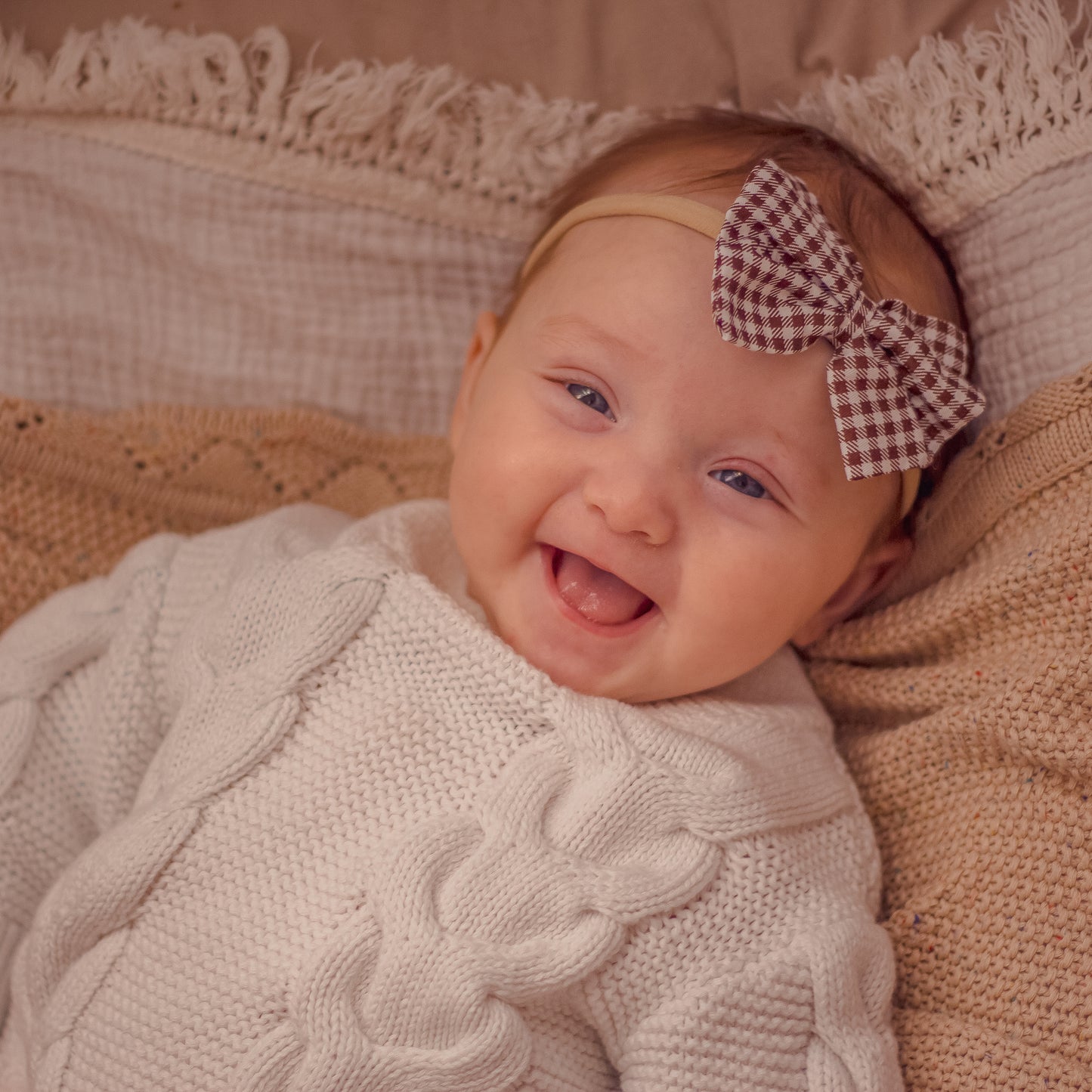 Blakely Bow - Chocolate Gingham