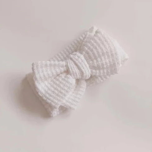 Oversized Topknot - White Waffle