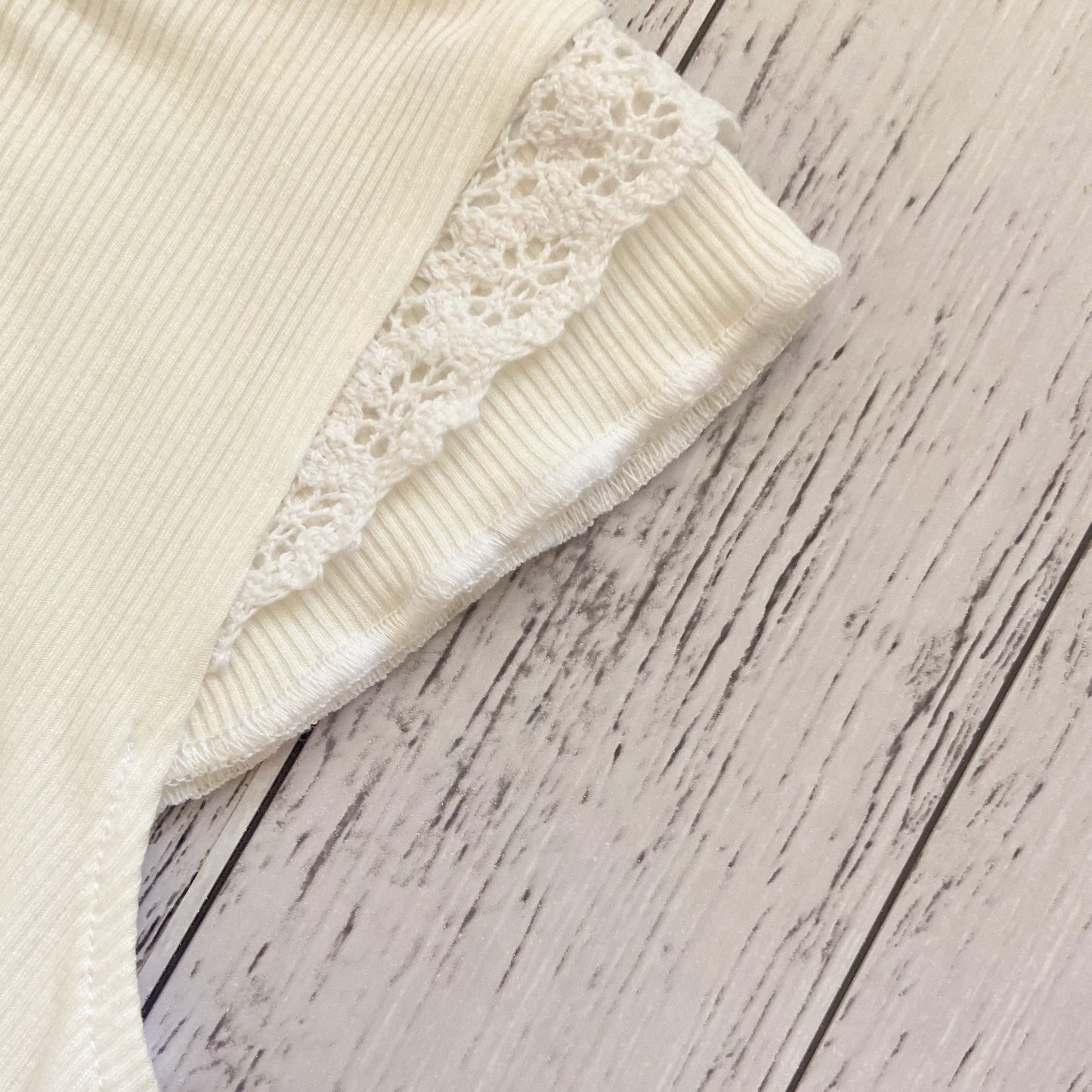 Brooklyn Ivory Ribbed Singlet/Suit