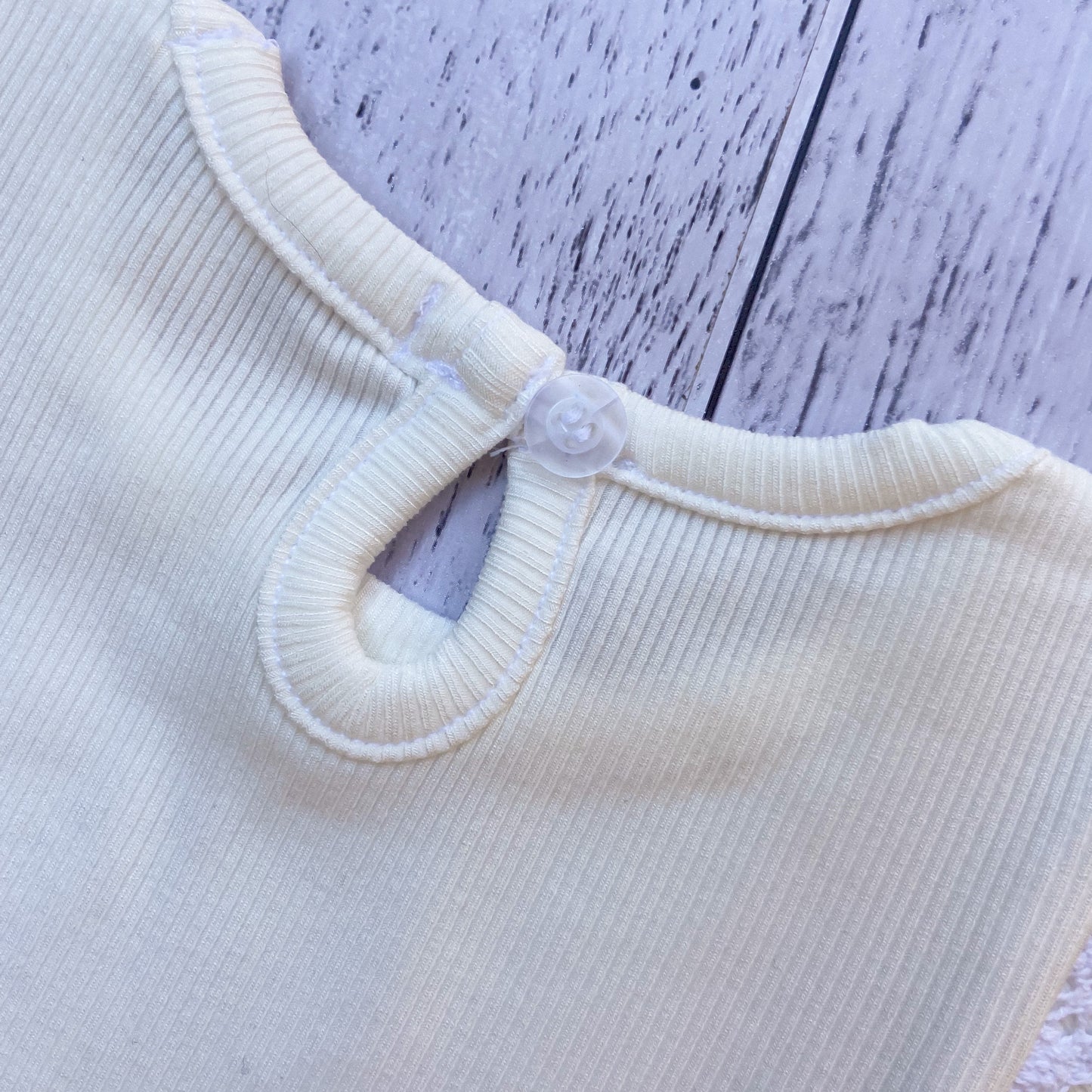 Brooklyn Ivory Ribbed Singlet/Suit