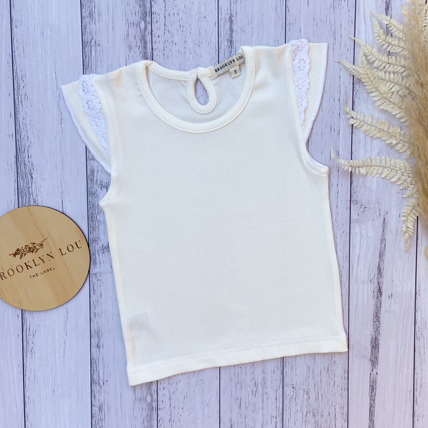 Brooklyn Ivory Ribbed Singlet/Suit