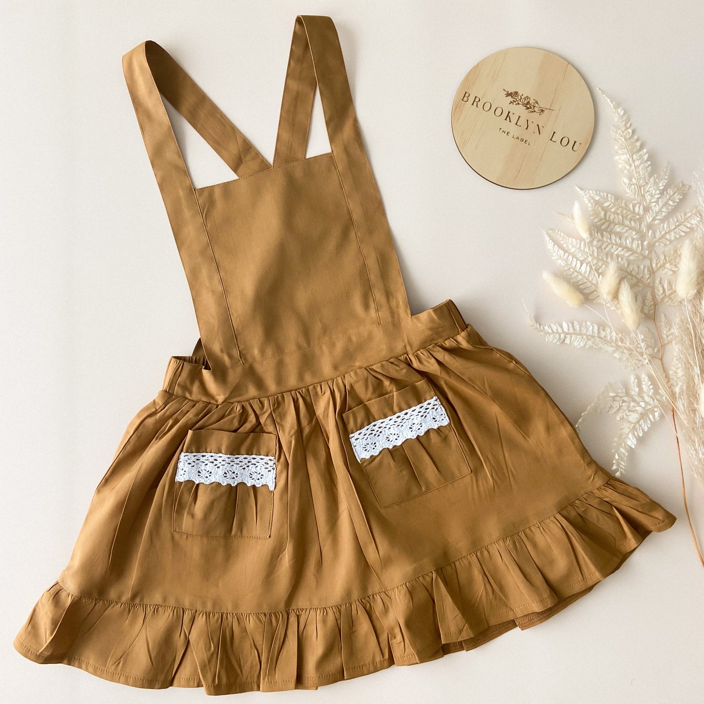 Blakely Pinafore - Hazelnut