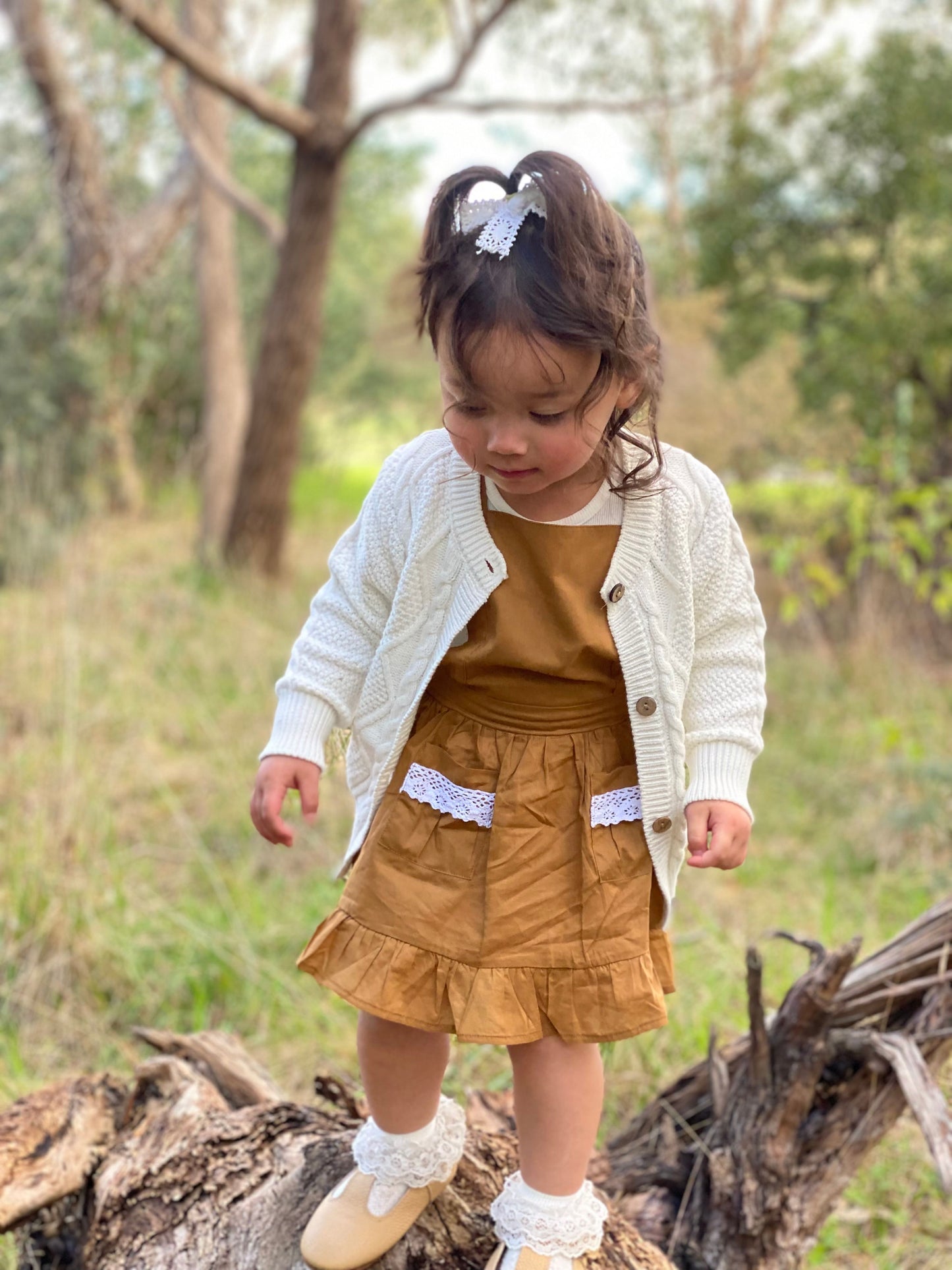 Blakely Pinafore - Hazelnut