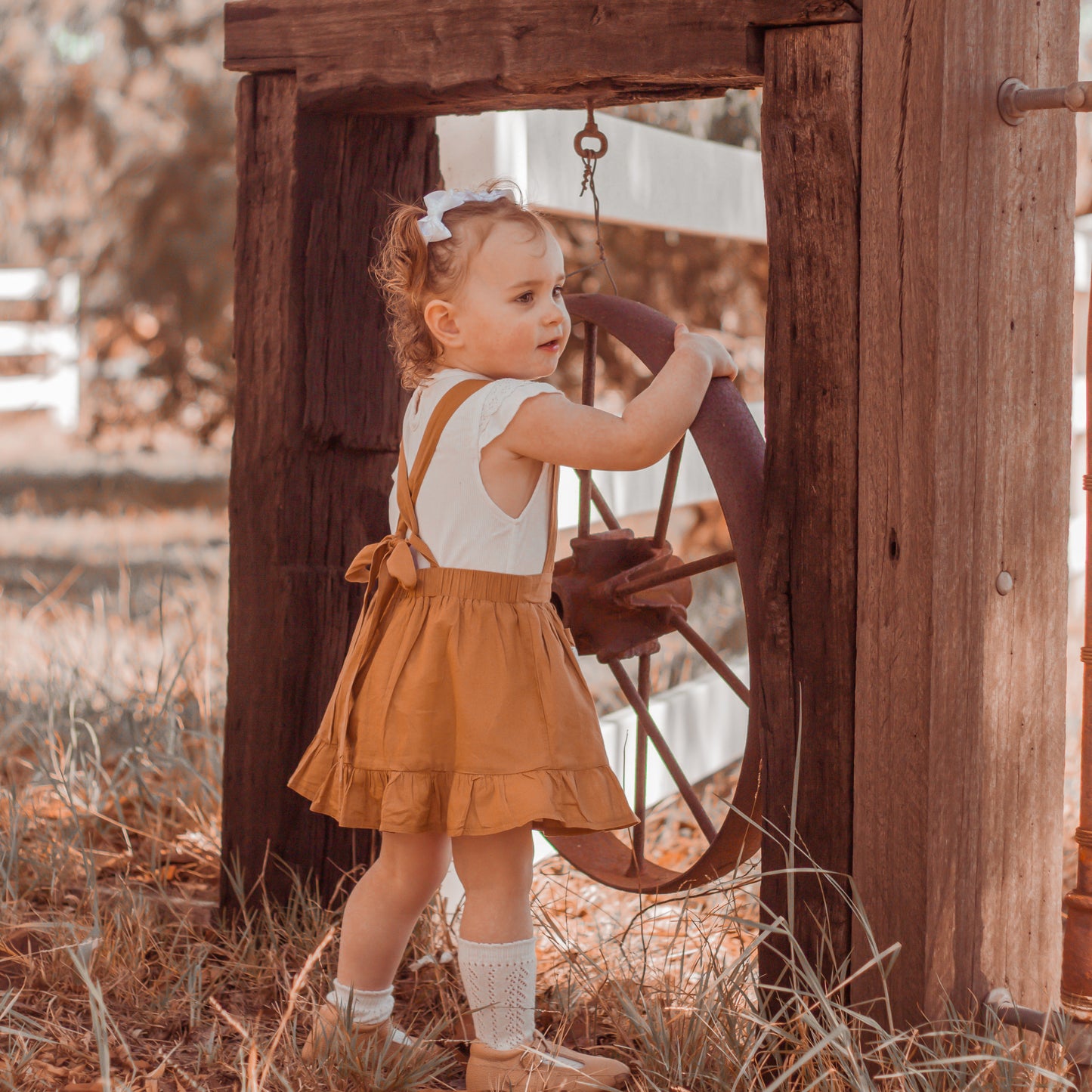 Blakely Pinafore - Hazelnut