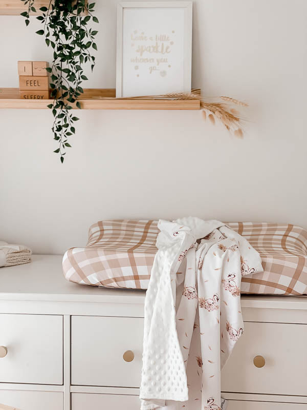 Swan Minky Pram Blanket