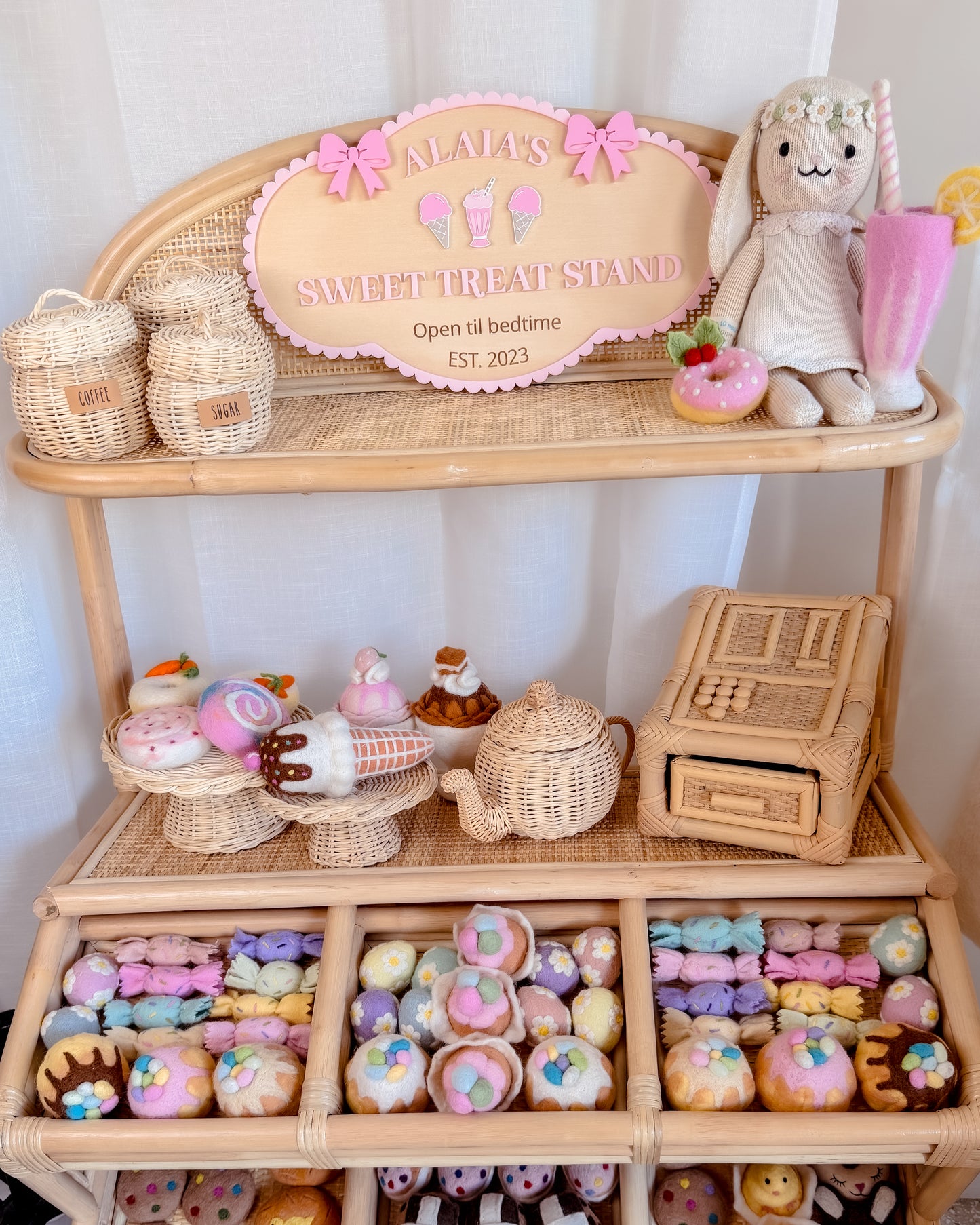 PLAY SHOP SIGN | Sweet Treat Stand | Personalised | Plywood & Acrylic