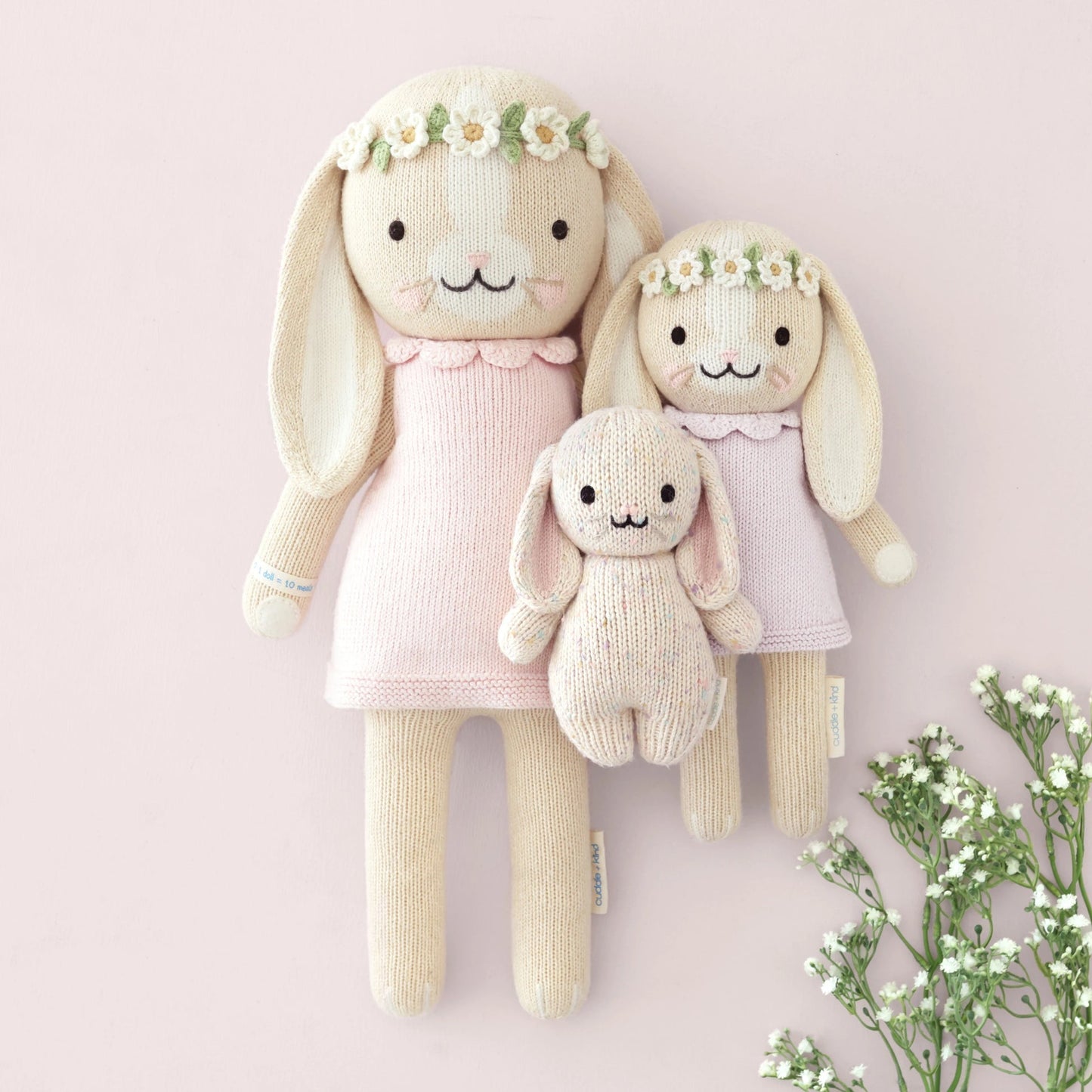 Hannah the bunny (violet dress) - Little 13"