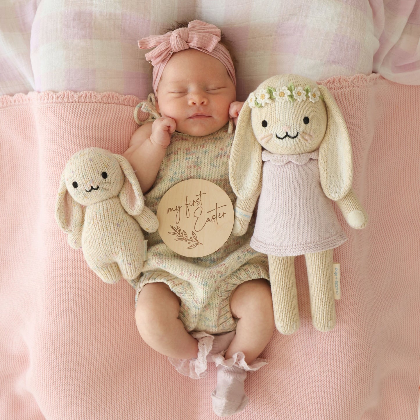 Hannah the bunny (violet dress) - Little 13"