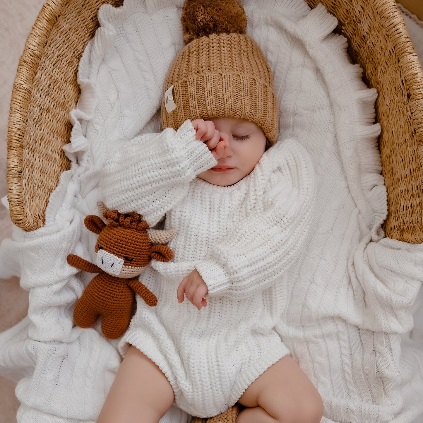 Chunky Knit Romper - Milk