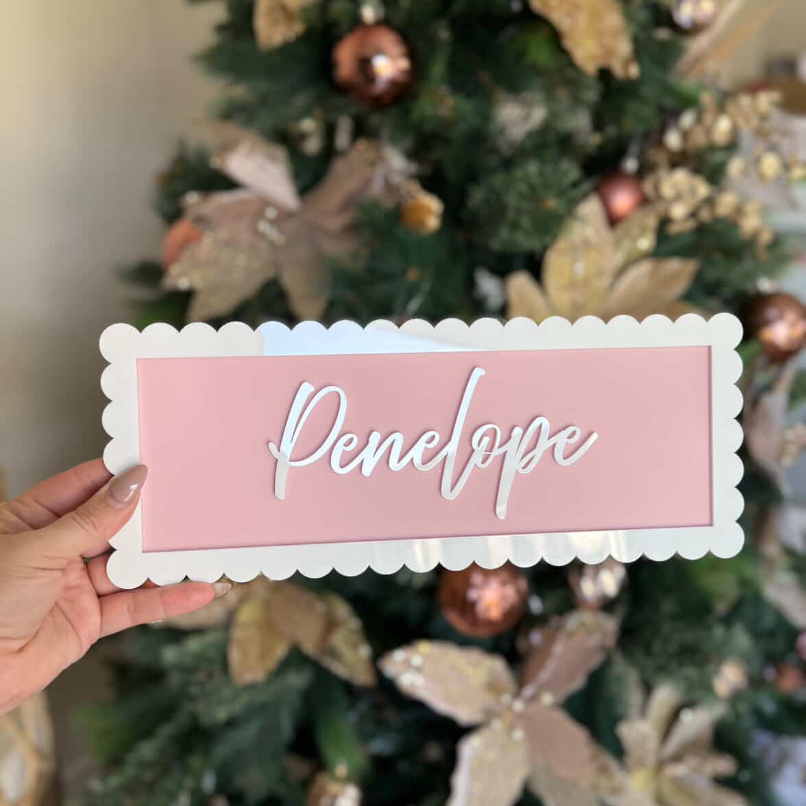 Scalloped Name Plaque | Personalised