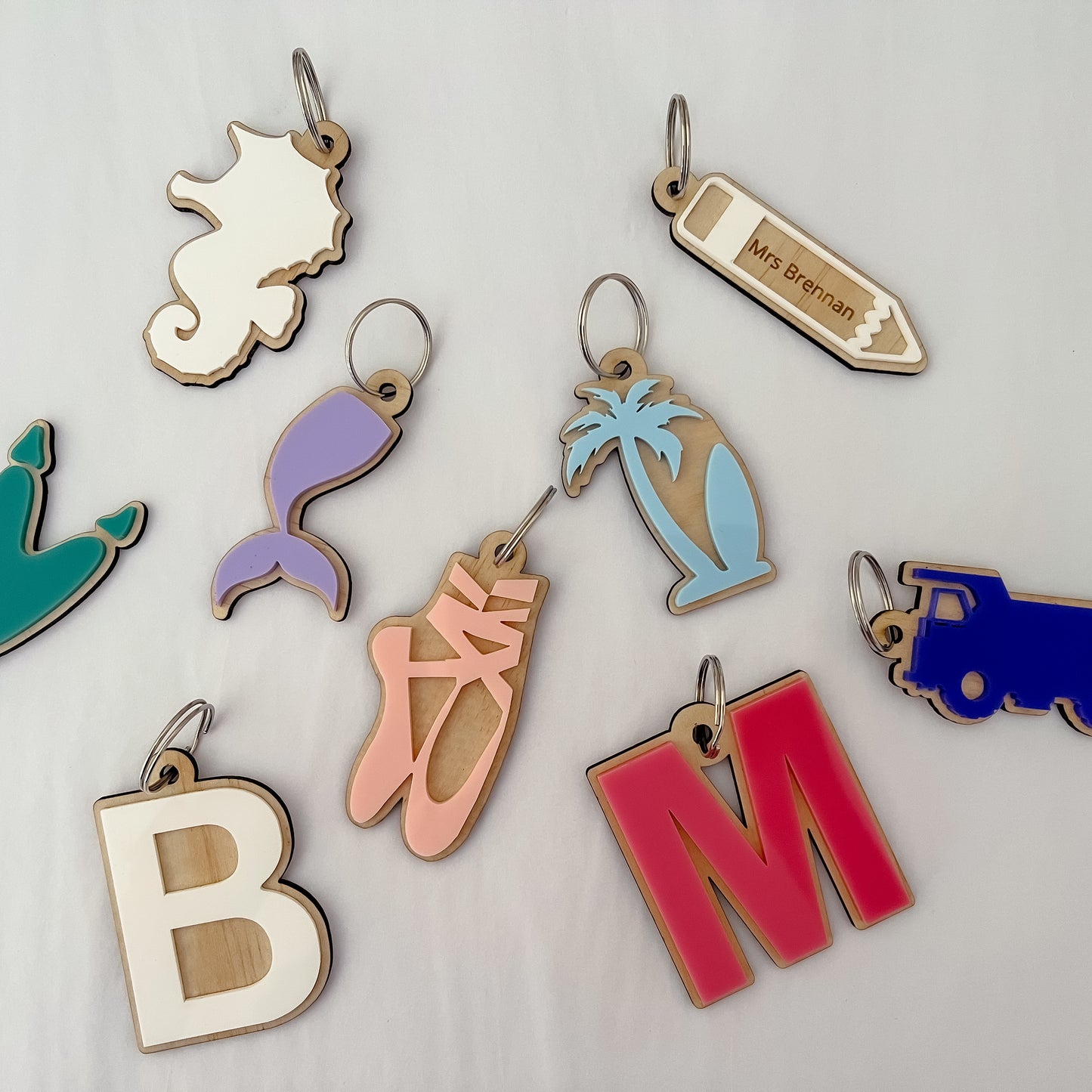 Bag Tags / Key Ring - Acrylic Letter
