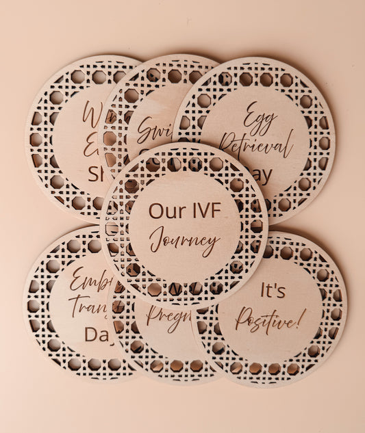 IVF RATTAN MILESTONE JOURNEY DISC SET | Engraved Plywood