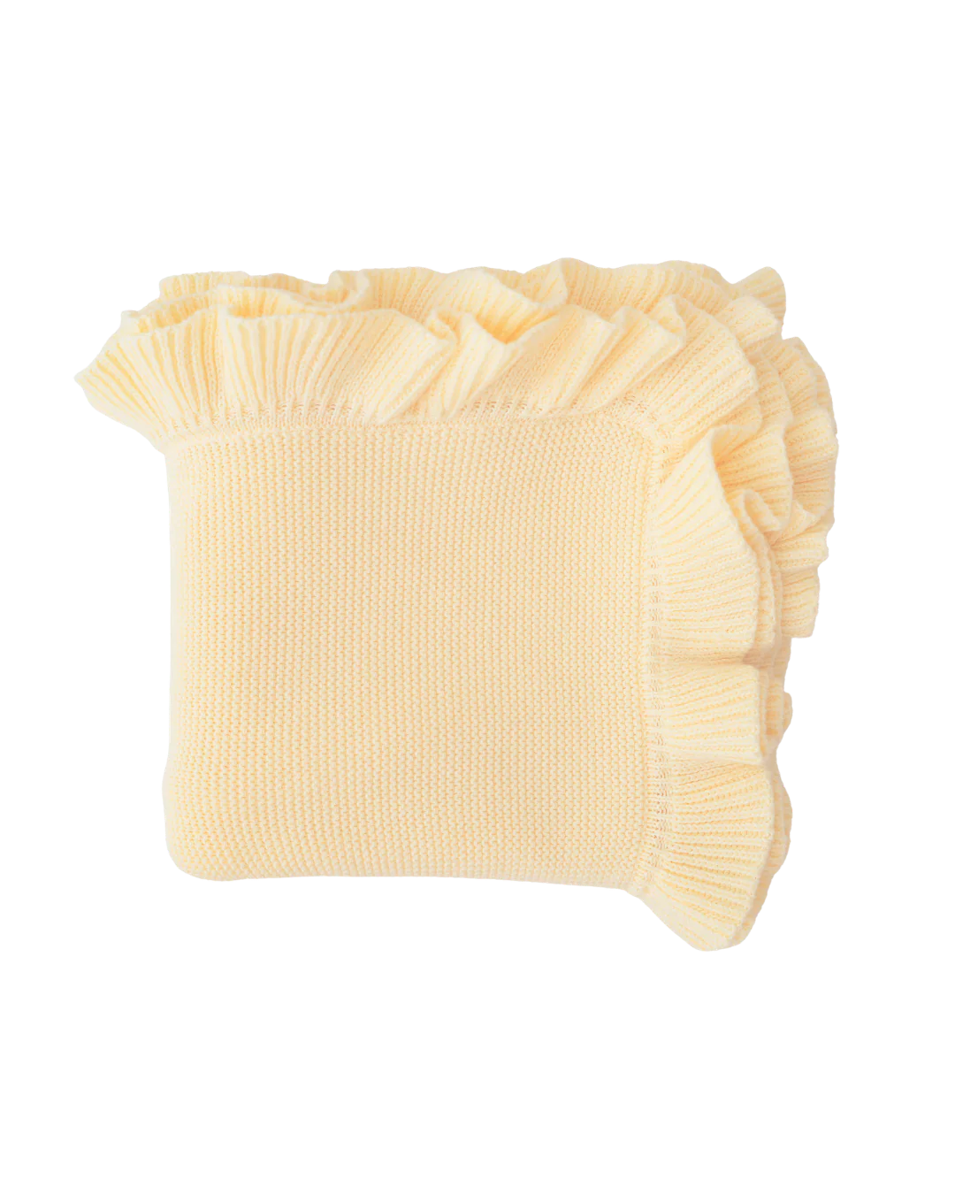 FRILL KNIT BLANKET | Lemon