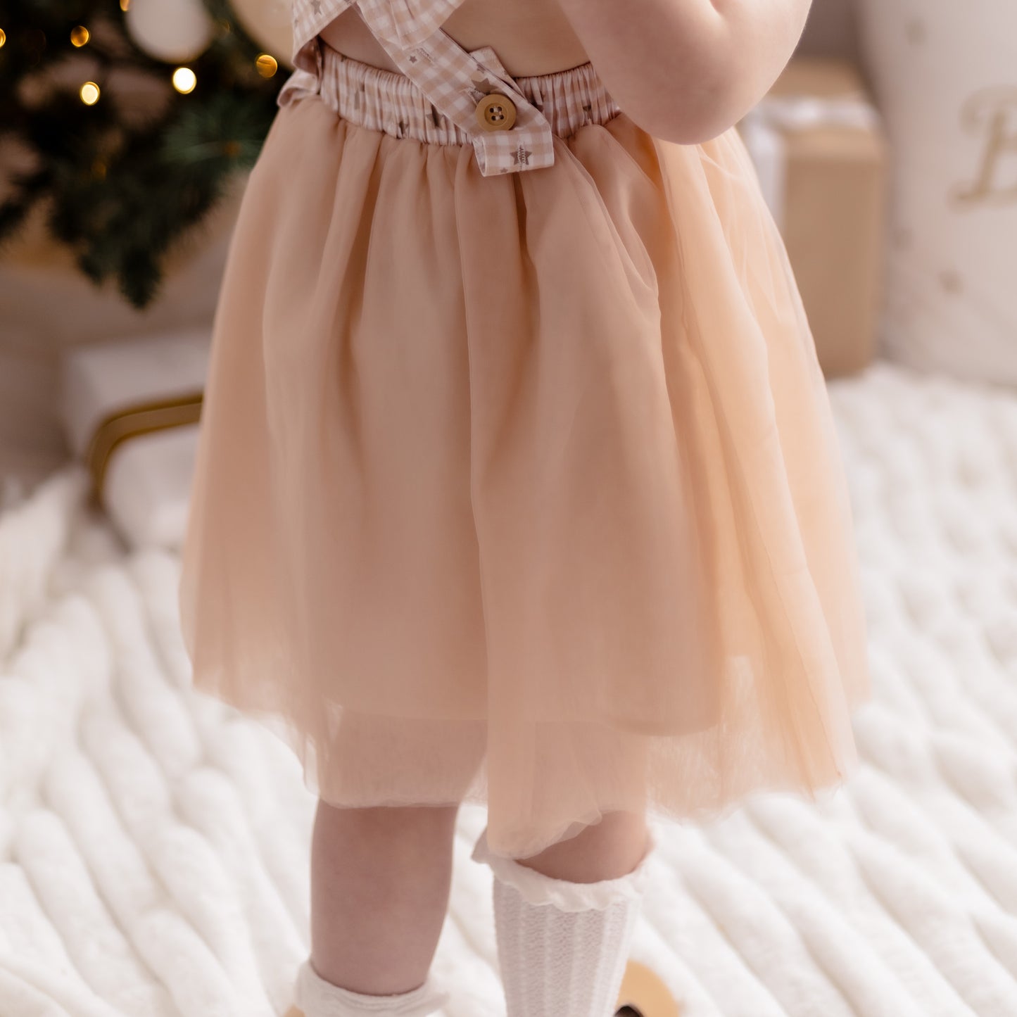 Christmas Star Girls Pinafore Dress
