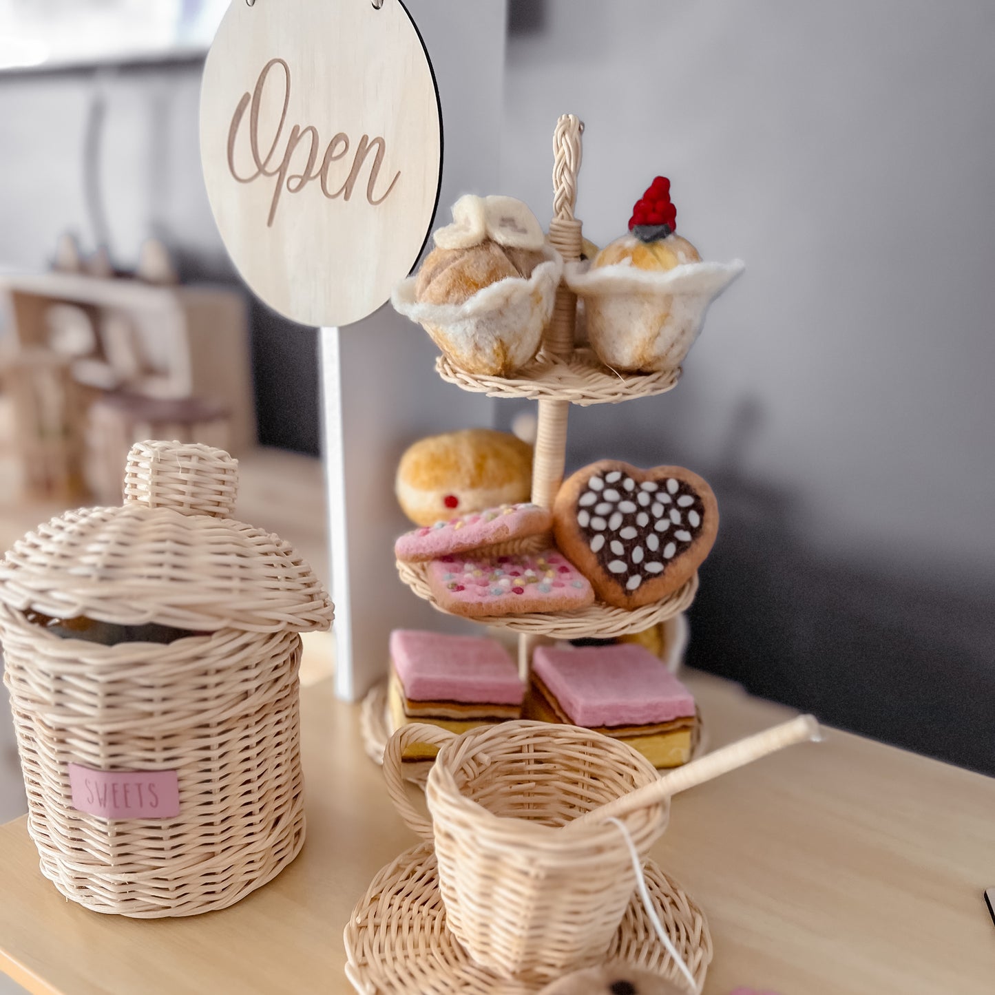 Wooden Hanging Open/Closed Sign