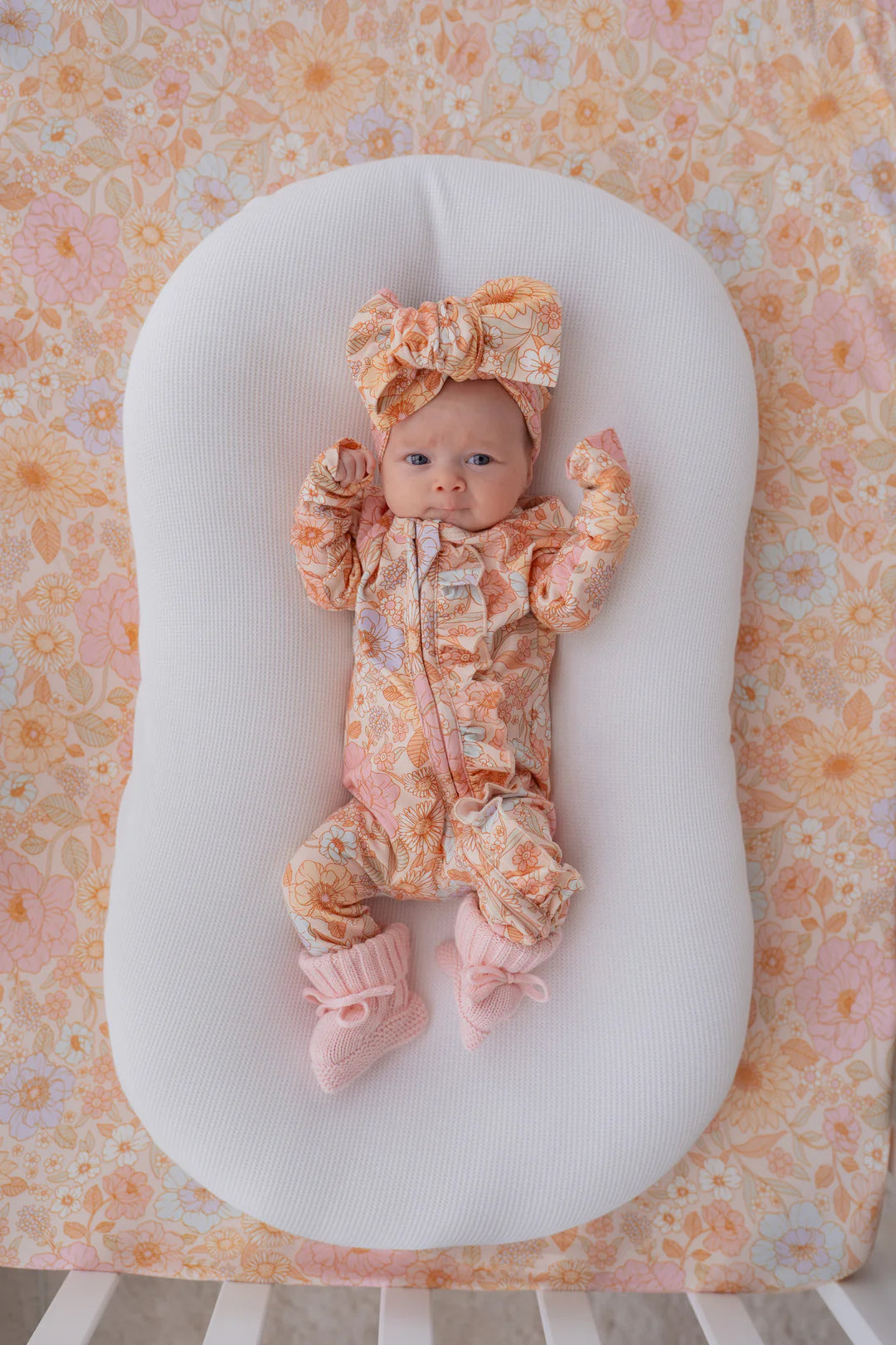 FRILL ZIP ROMPER | PASTEL BLOOM