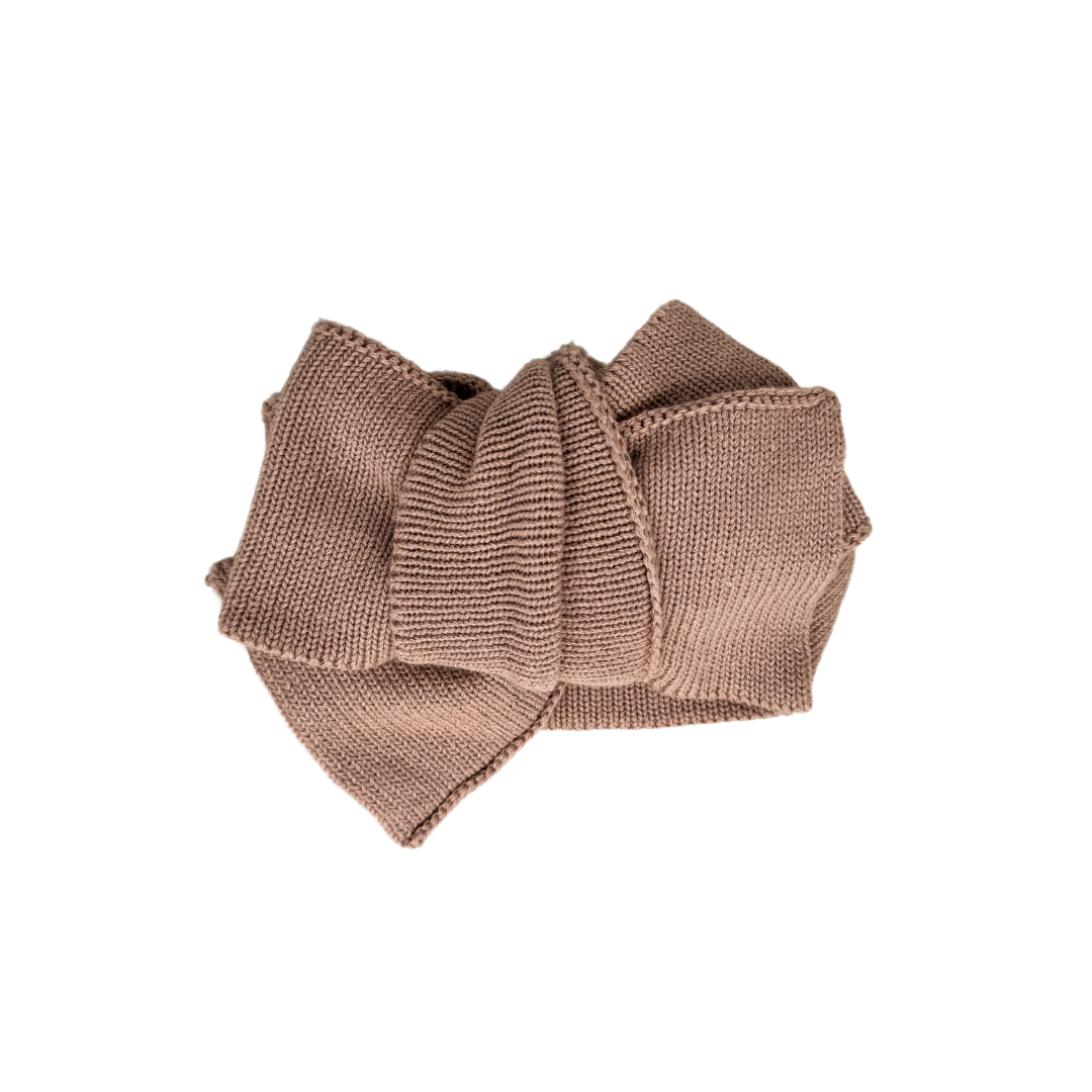 Knitted Oversized Topknot - Teddy Colour