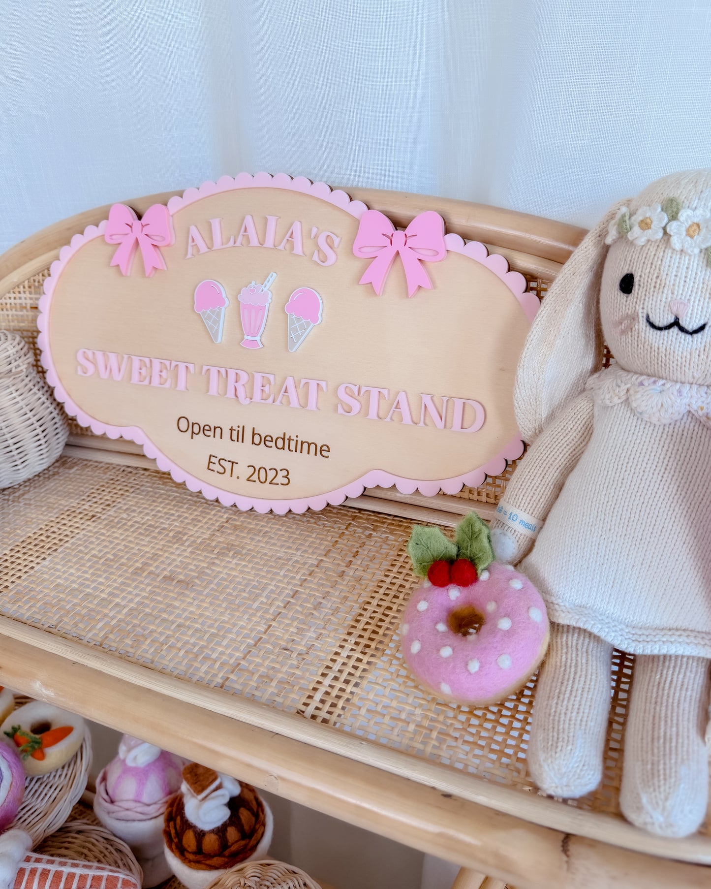PLAY SHOP SIGN | Sweet Treat Stand | Personalised | Plywood & Acrylic