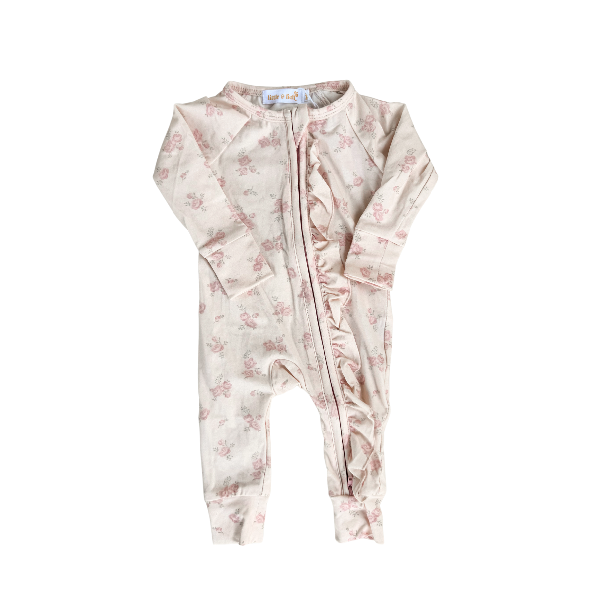 Frill Zip Romper - Country Floral