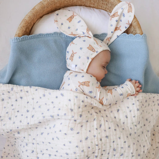 Gauze Blanket - Blueberries