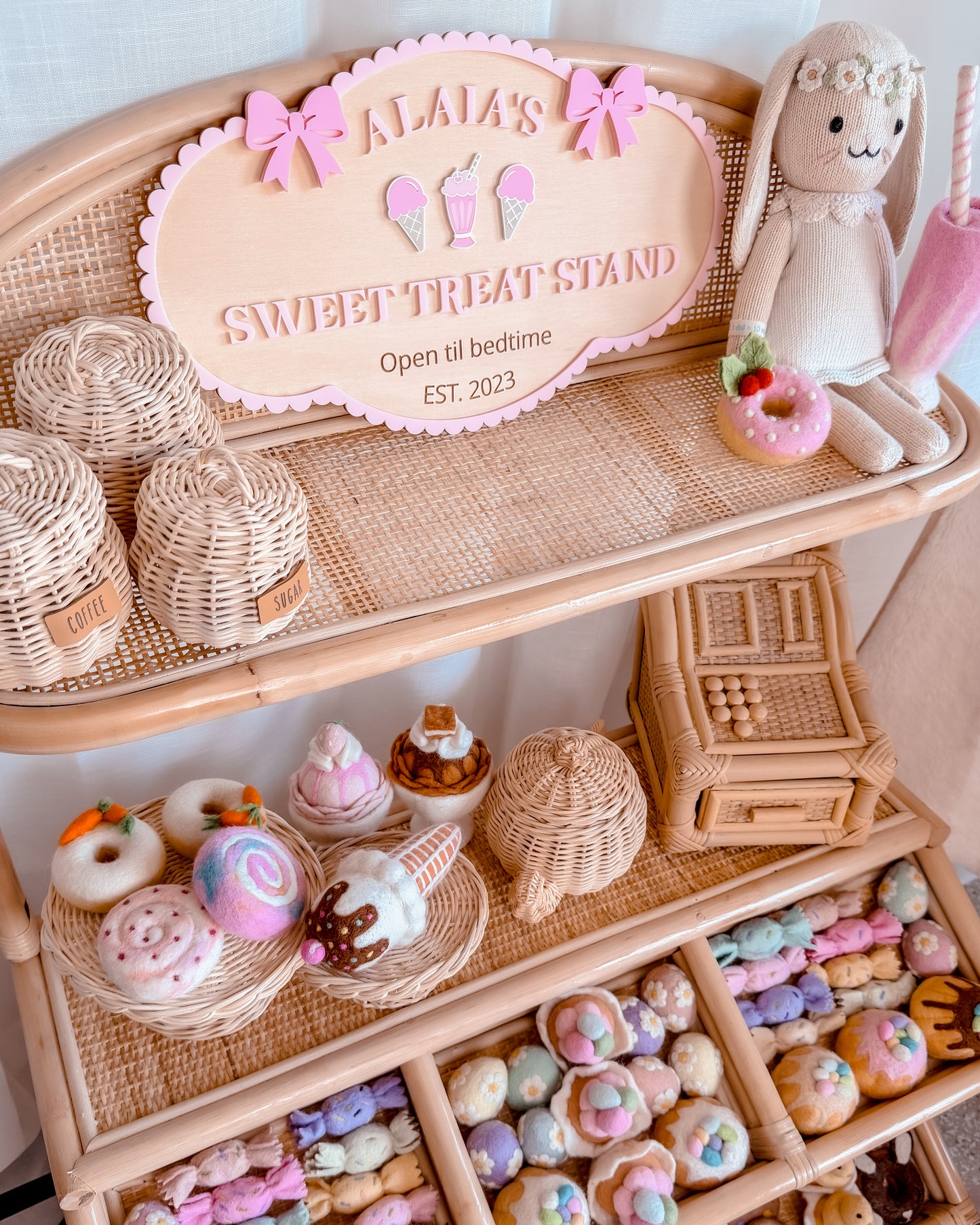 PLAY SHOP SIGN | Sweet Treat Stand | Personalised | Plywood & Acrylic